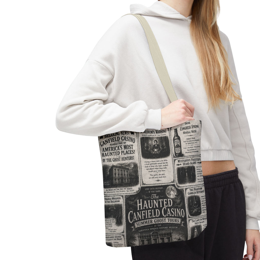 Haunted Canfield Casino Vintage Newspaper Tote
