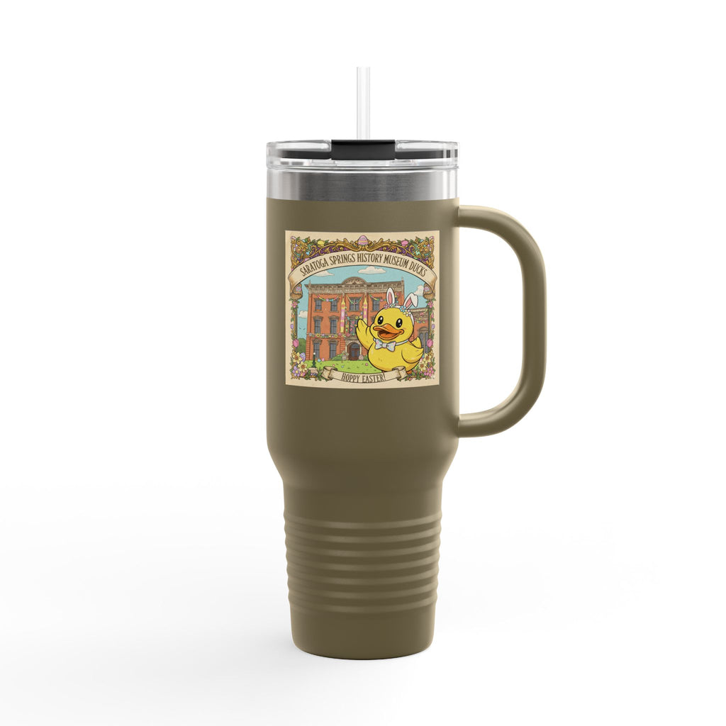 Easter Ducks Saratoga Springs 40oz Insulated Travel Mug — Hoppy Easter Canfield Casino Design