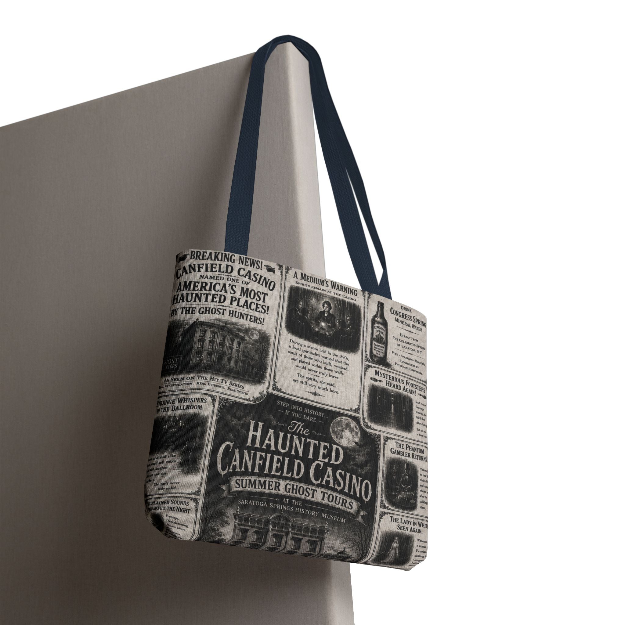 Haunted Canfield Casino Vintage Newspaper Tote