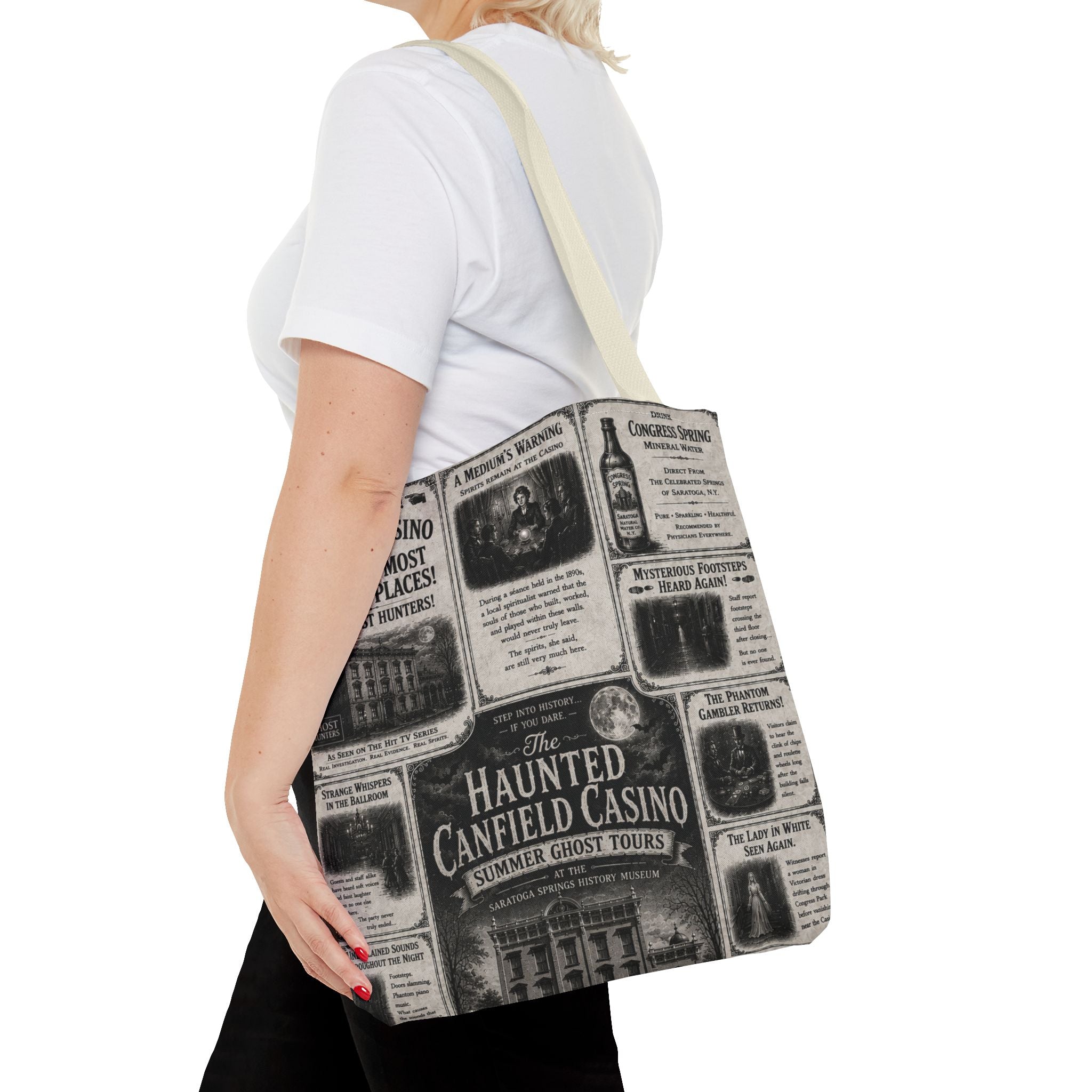 Haunted Canfield Casino Vintage Newspaper Tote