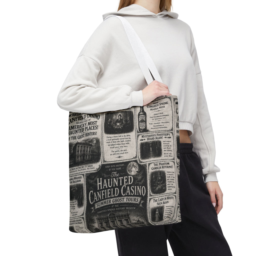 Haunted Canfield Casino Vintage Newspaper Tote