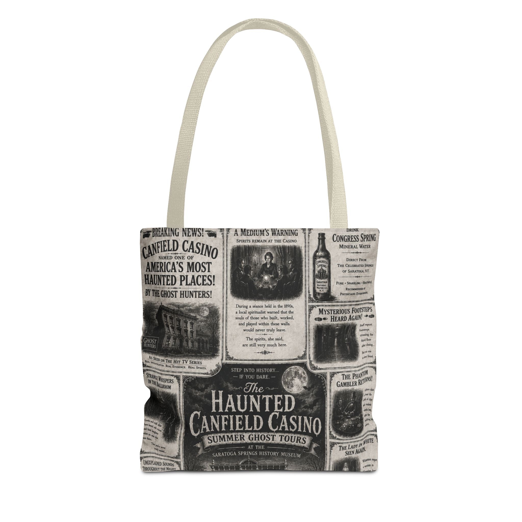 Haunted Canfield Casino Vintage Newspaper Tote