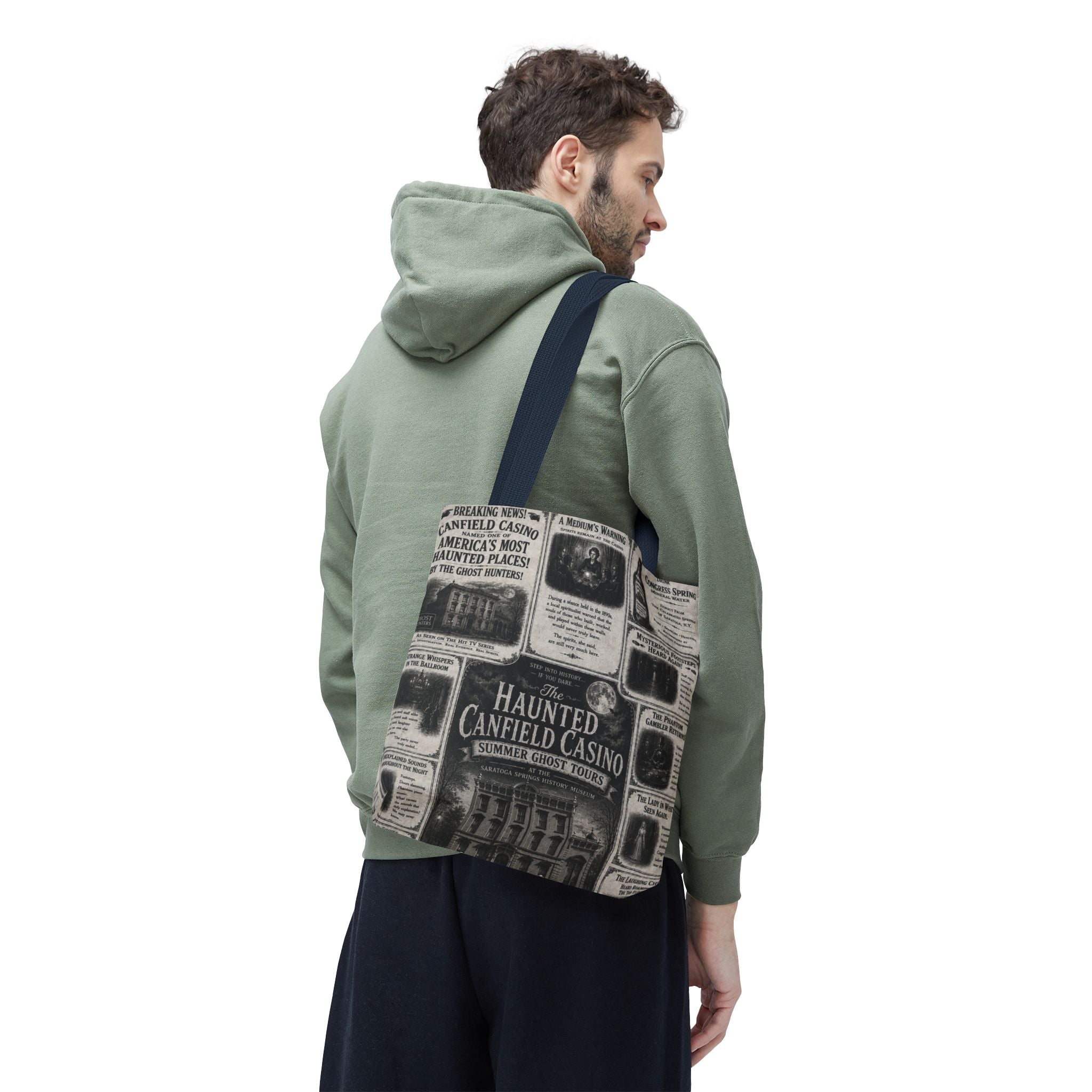 Haunted Canfield Casino Vintage Newspaper Tote