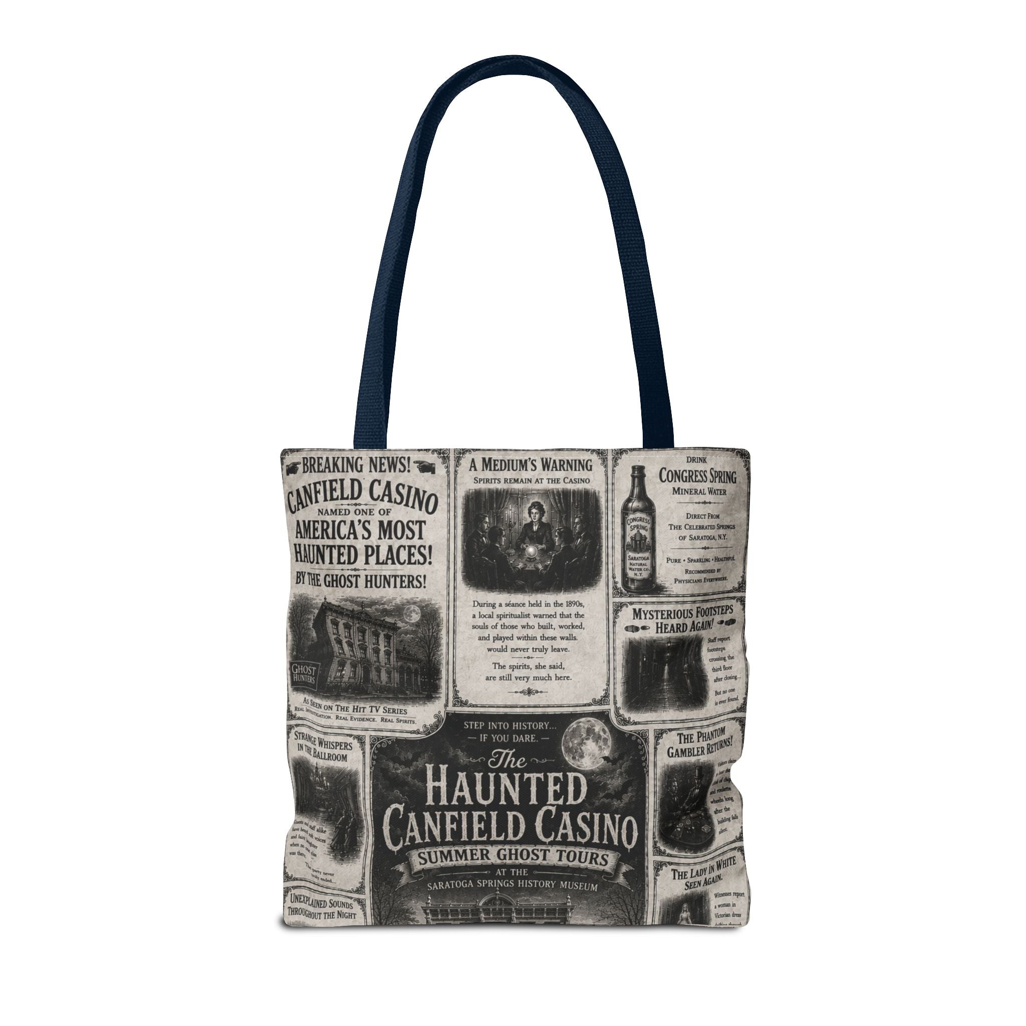 Haunted Canfield Casino Vintage Newspaper Tote