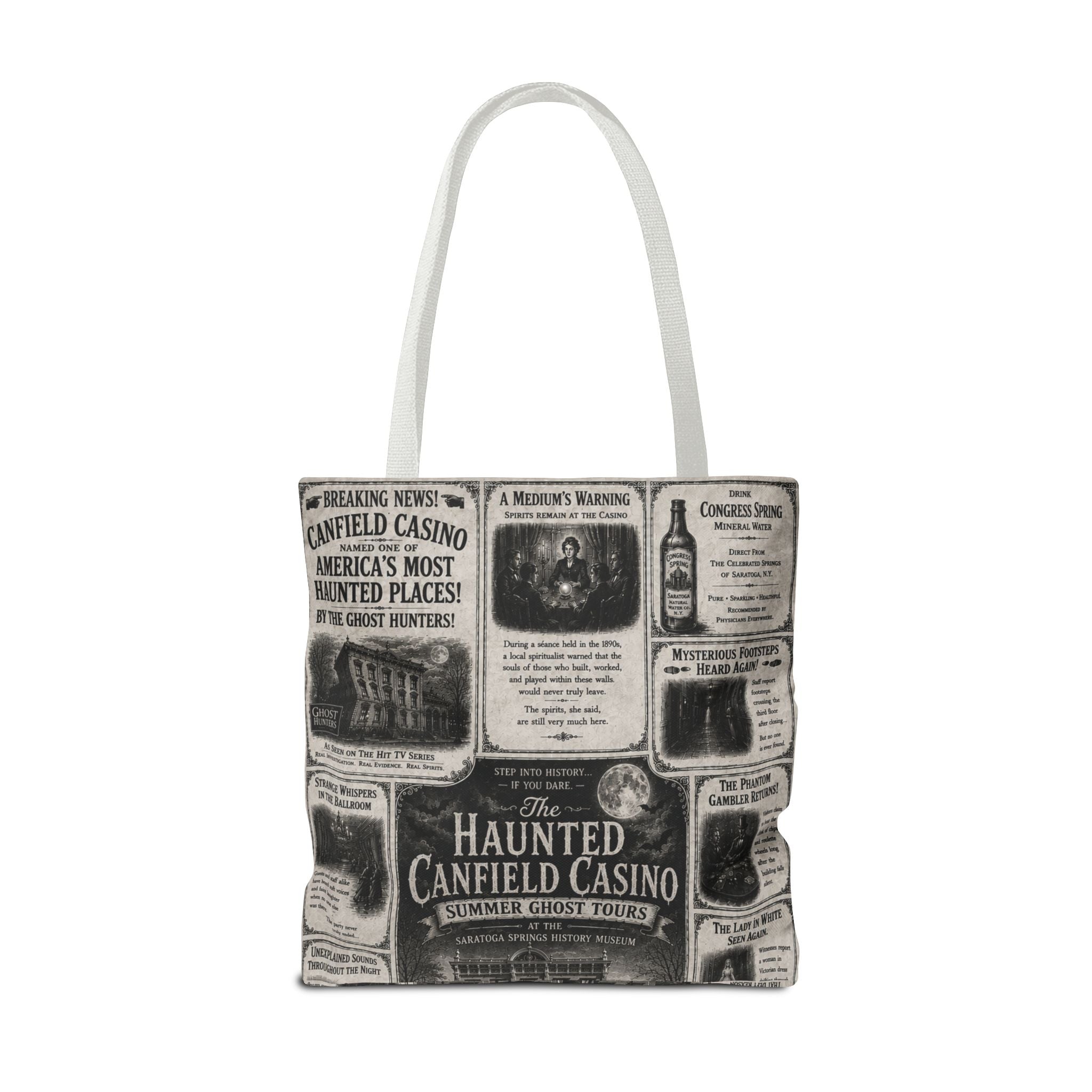 Haunted Canfield Casino Vintage Newspaper Tote