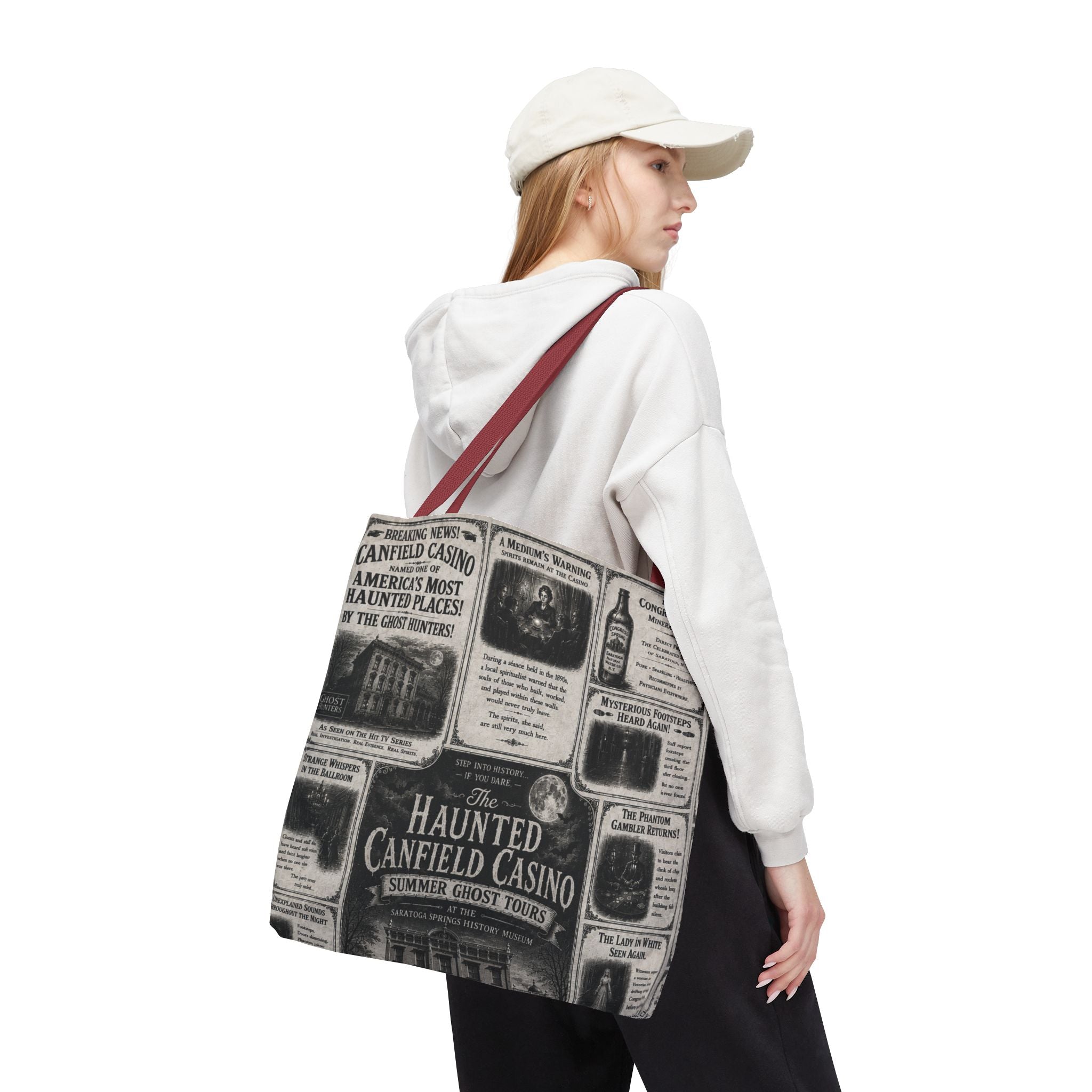 Haunted Canfield Casino Vintage Newspaper Tote