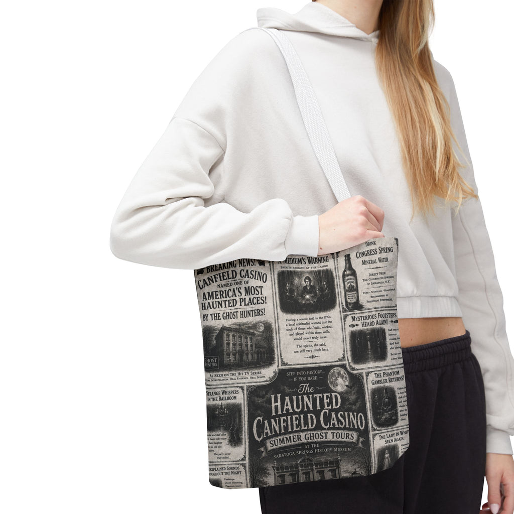 Haunted Canfield Casino Vintage Newspaper Tote