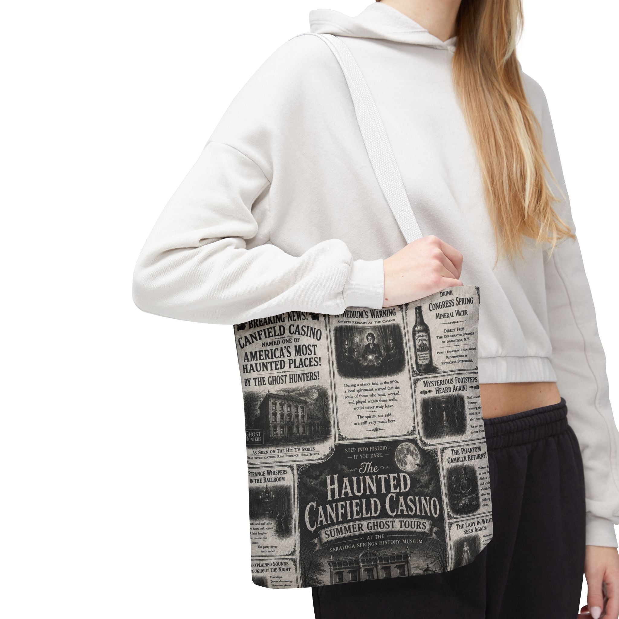 Haunted Canfield Casino Vintage Newspaper Tote