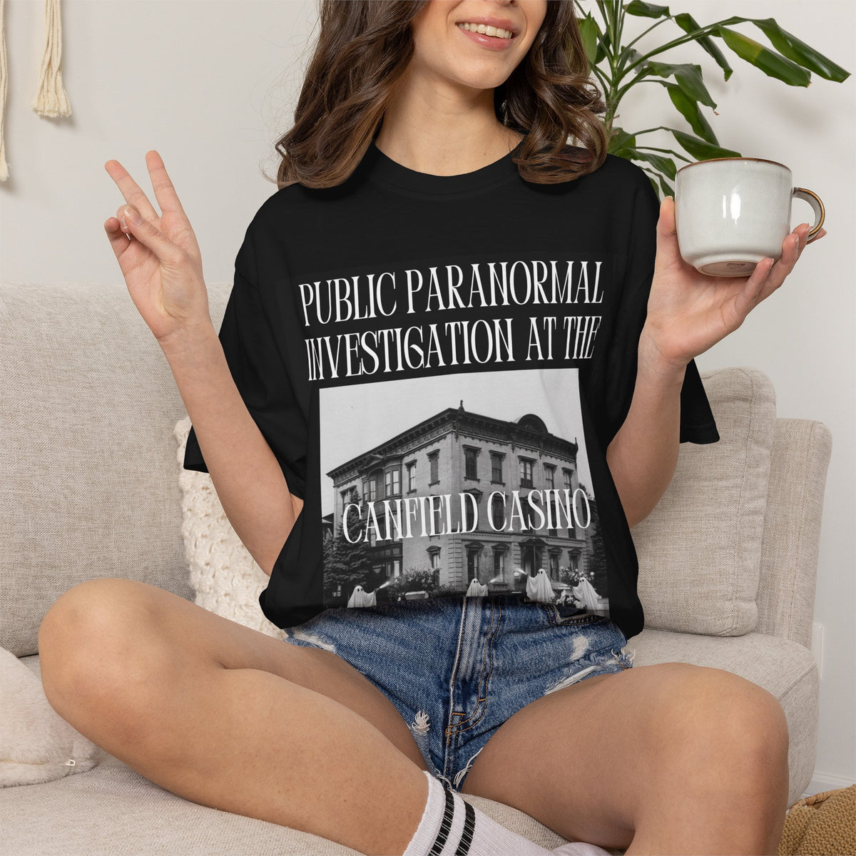 Public Paranormal Investigation at the Haunted Canfield Casino T-Shirt