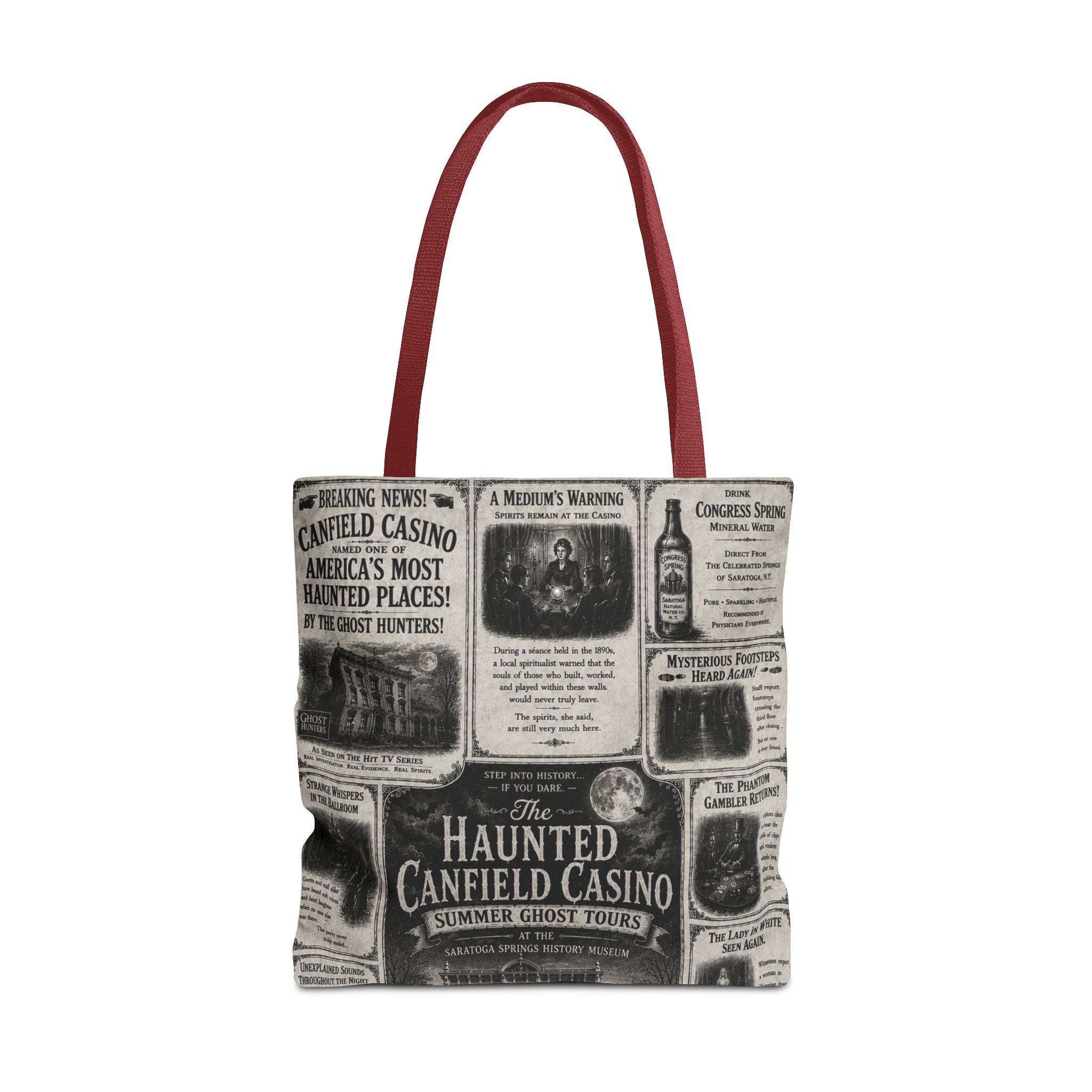 Haunted Canfield Casino Vintage Newspaper Tote