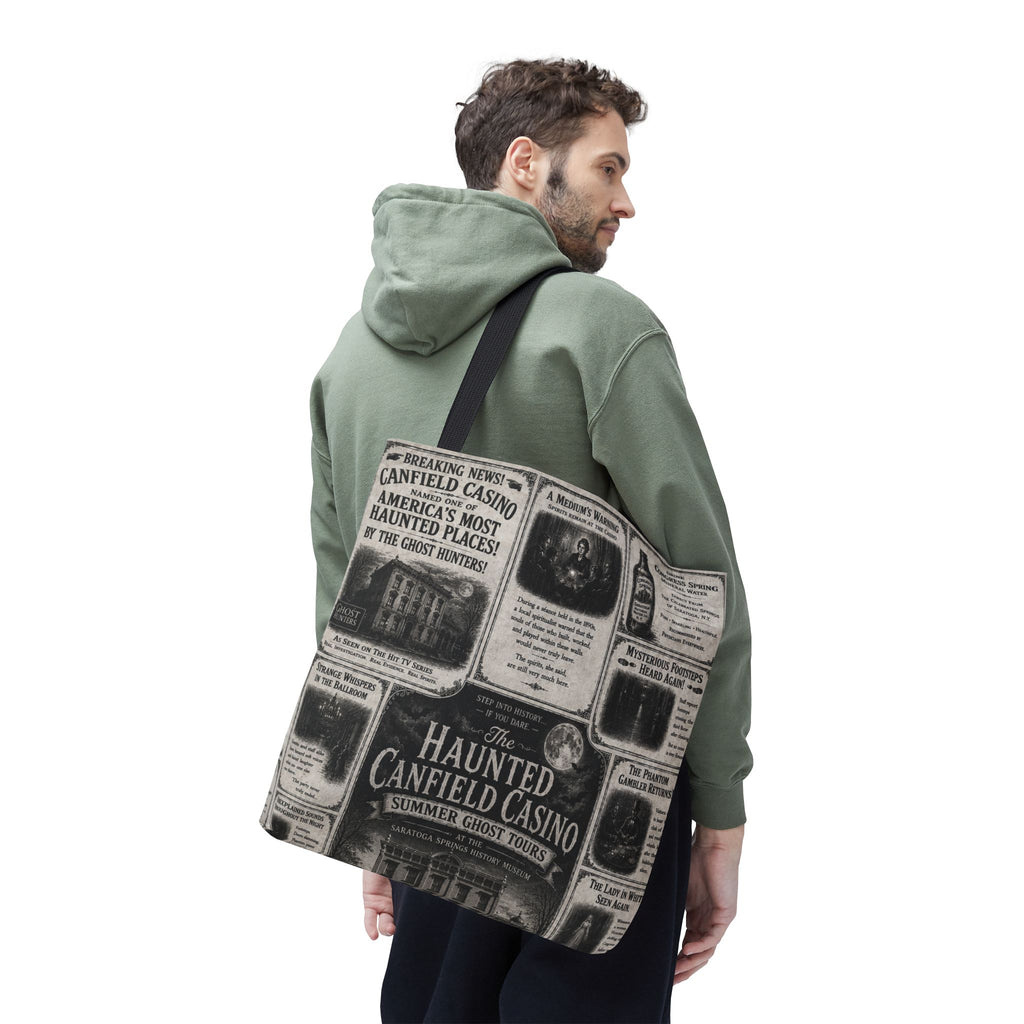 Haunted Canfield Casino Vintage Newspaper Tote