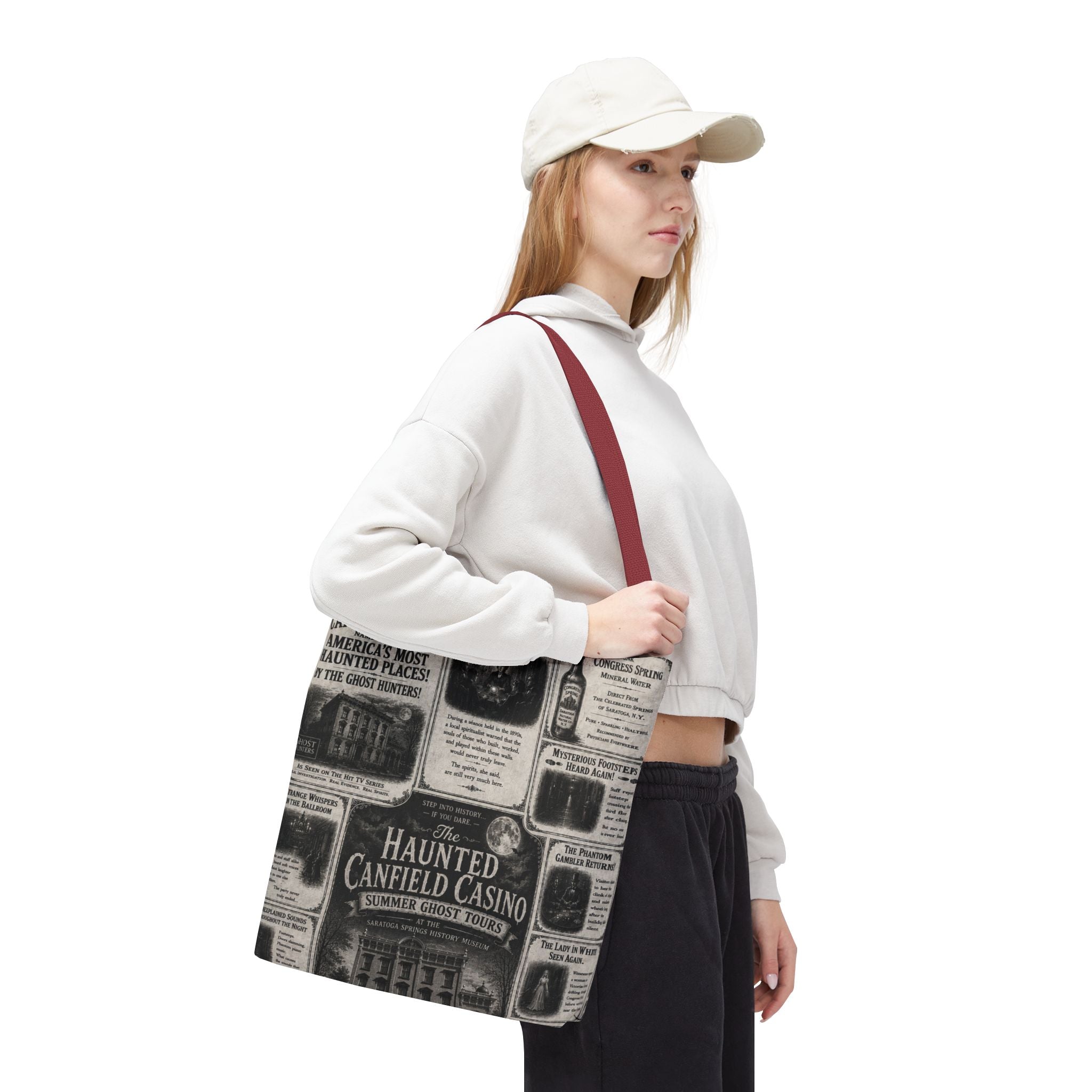 Haunted Canfield Casino Vintage Newspaper Tote