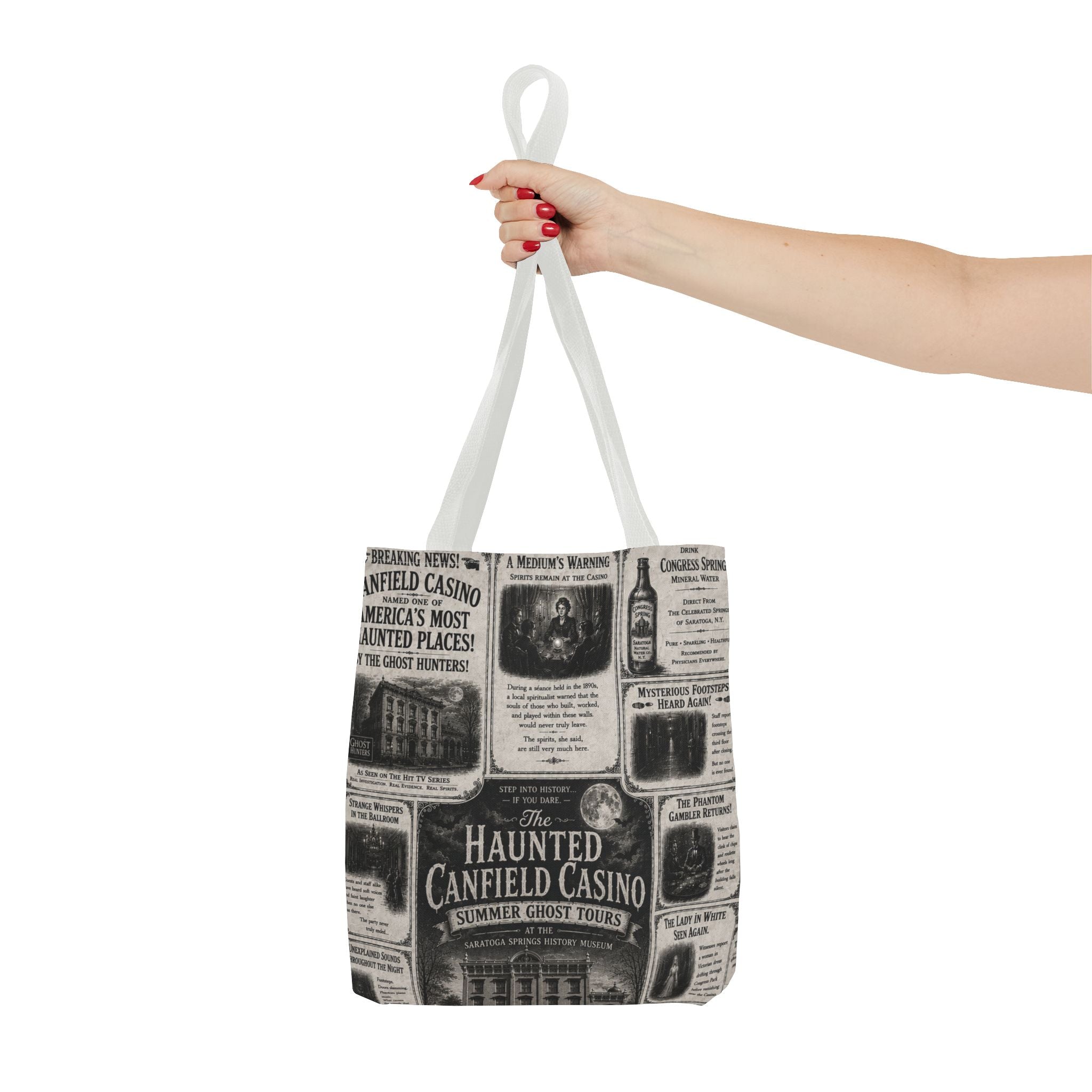 Haunted Canfield Casino Vintage Newspaper Tote