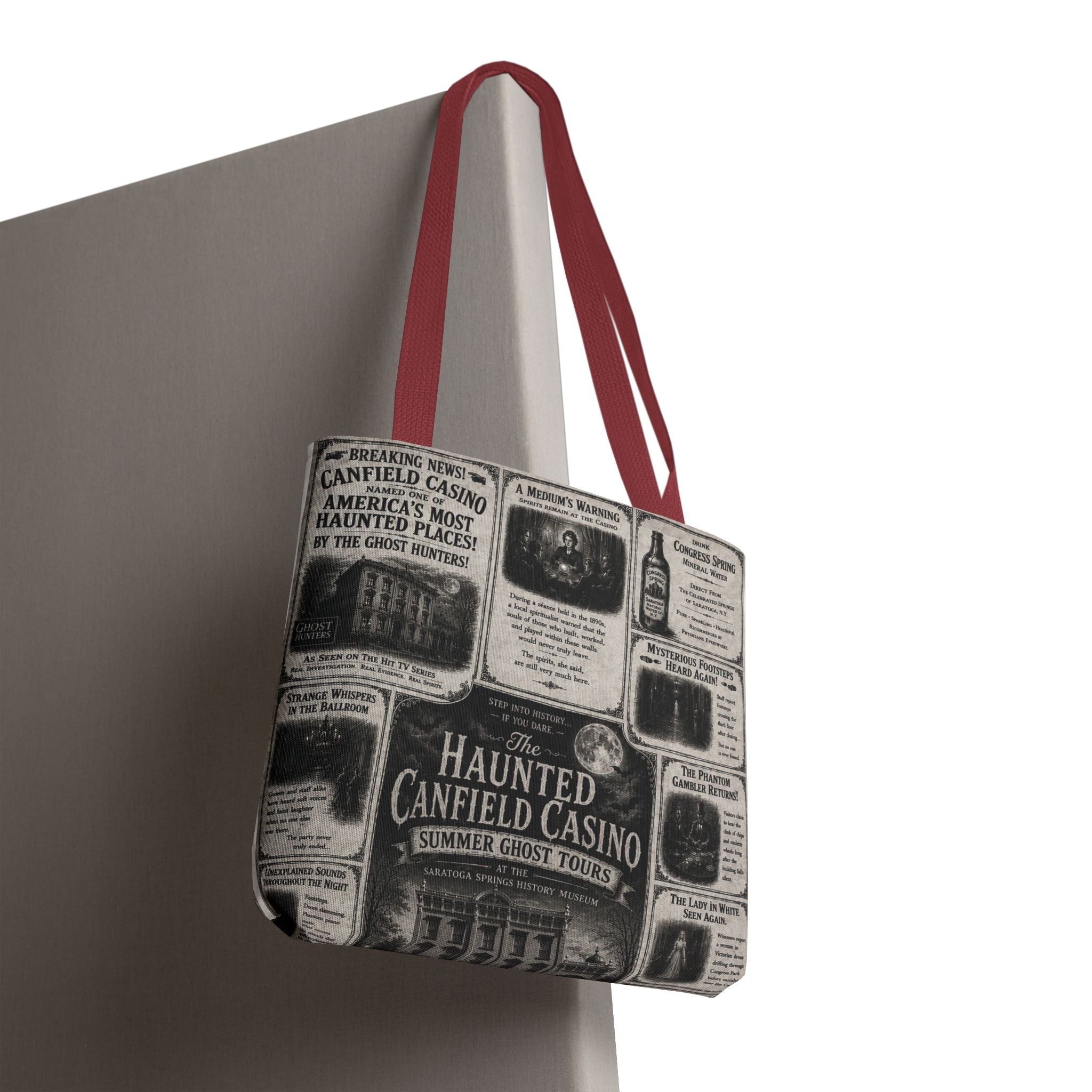 Haunted Canfield Casino Vintage Newspaper Tote