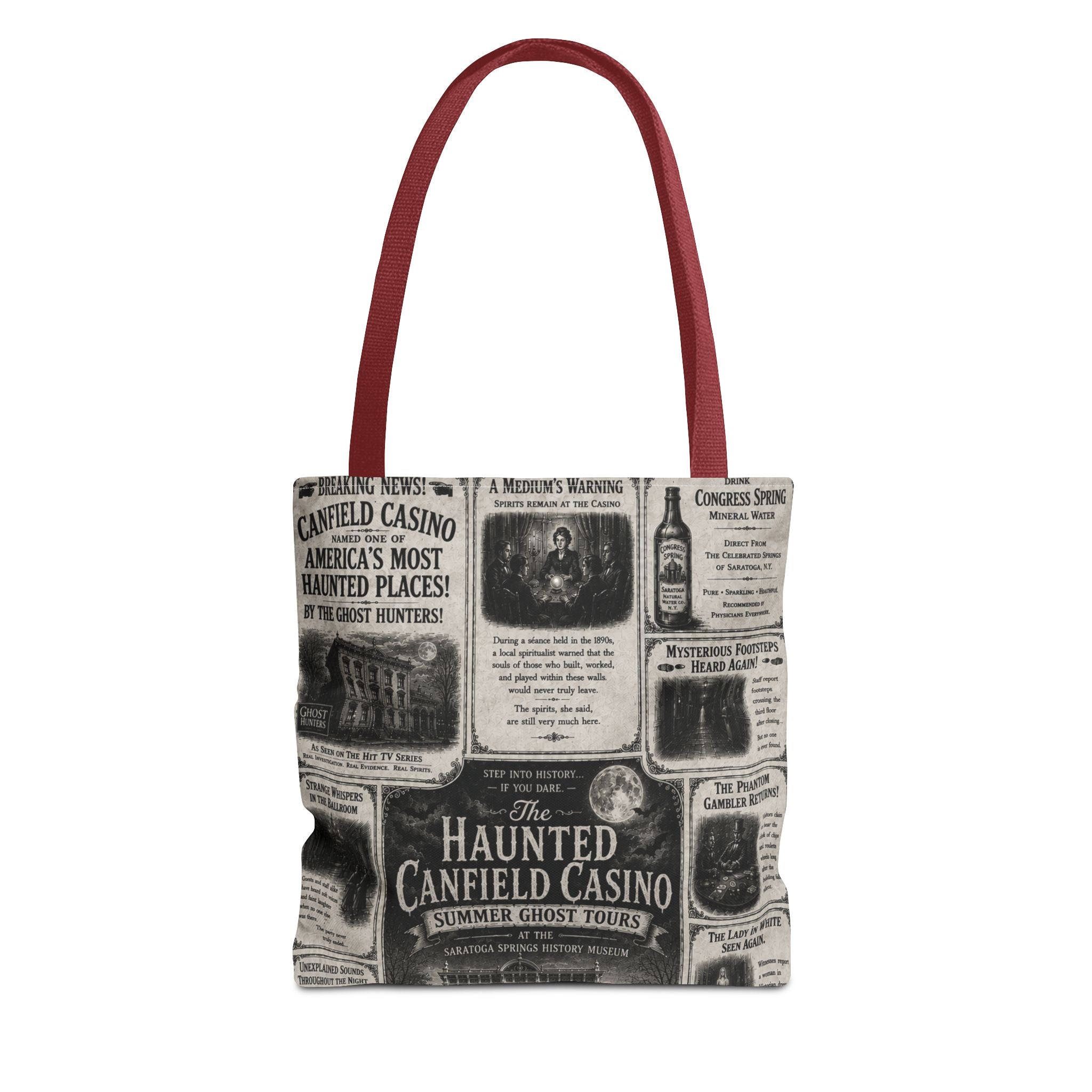 Haunted Canfield Casino Vintage Newspaper Tote