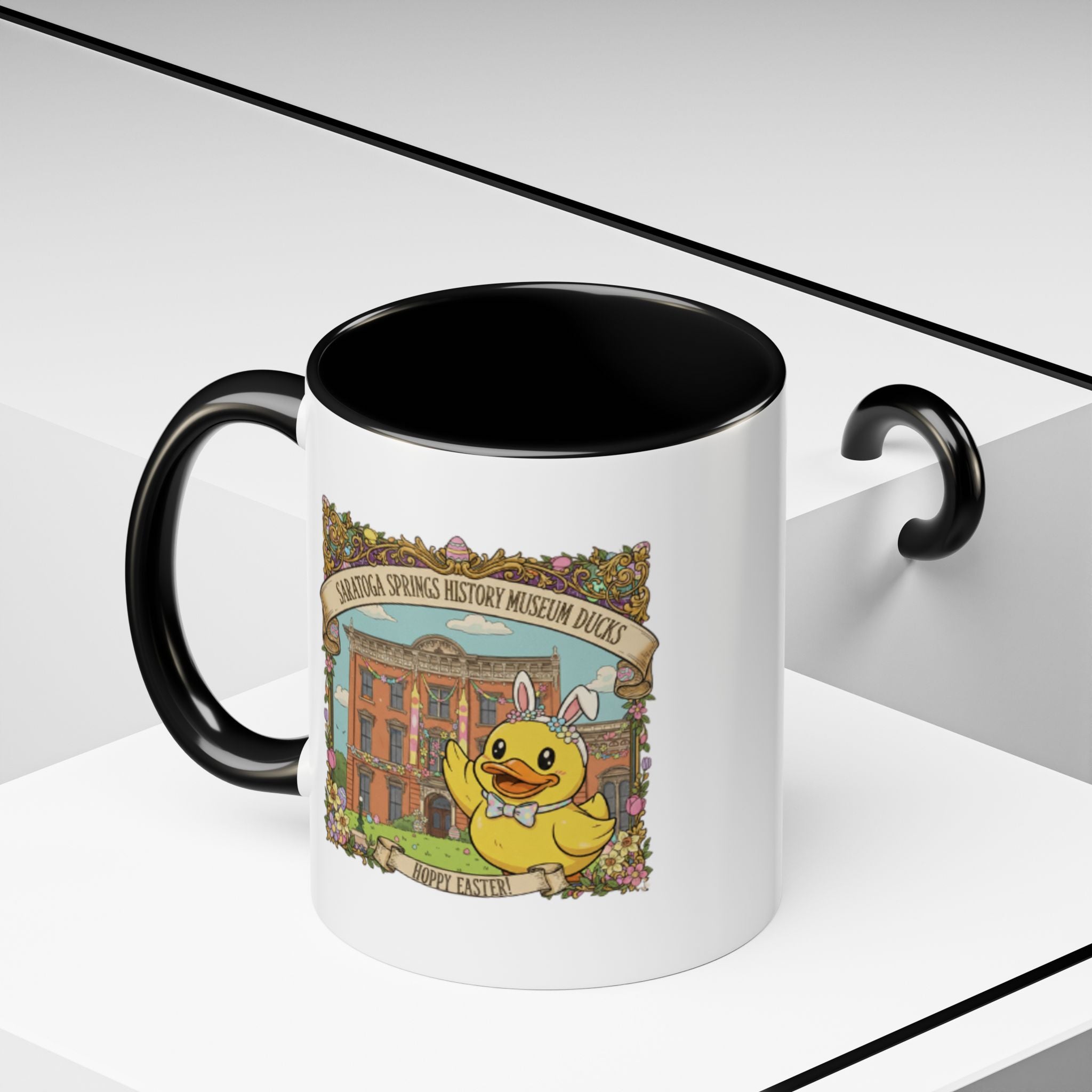 Coffee Mug — Saratoga Springs History Museum Ducky (Happy Easter)