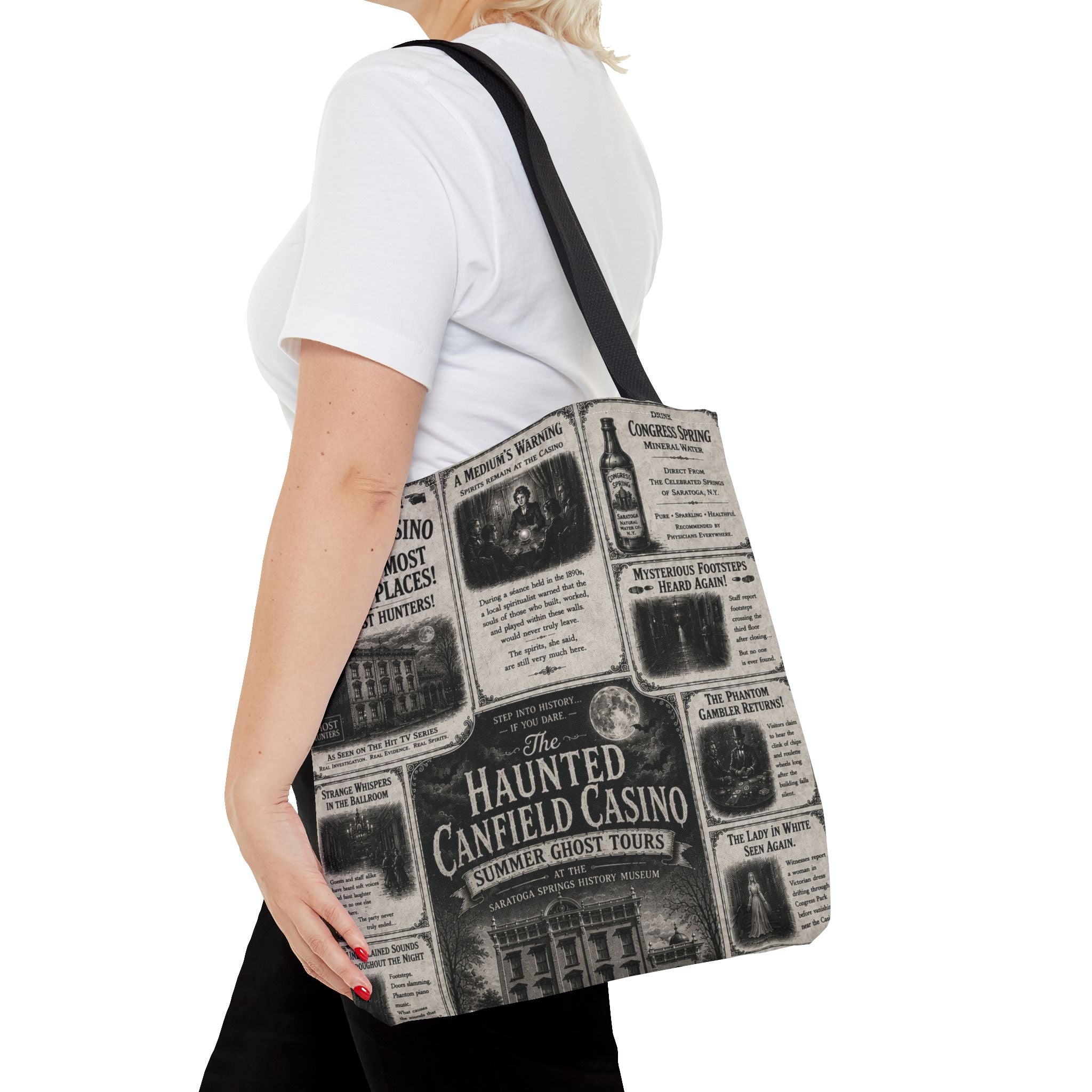 Haunted Canfield Casino Vintage Newspaper Tote