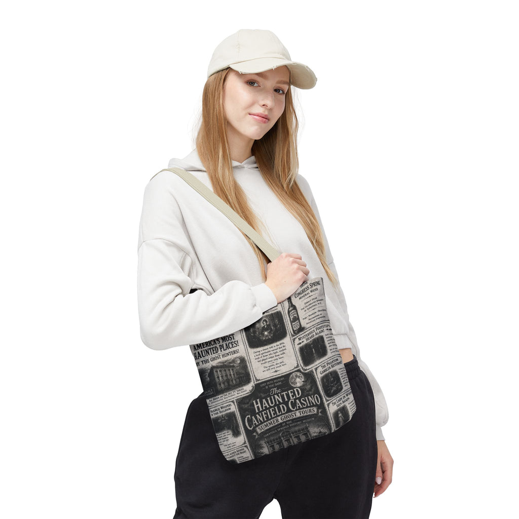 Haunted Canfield Casino Vintage Newspaper Tote