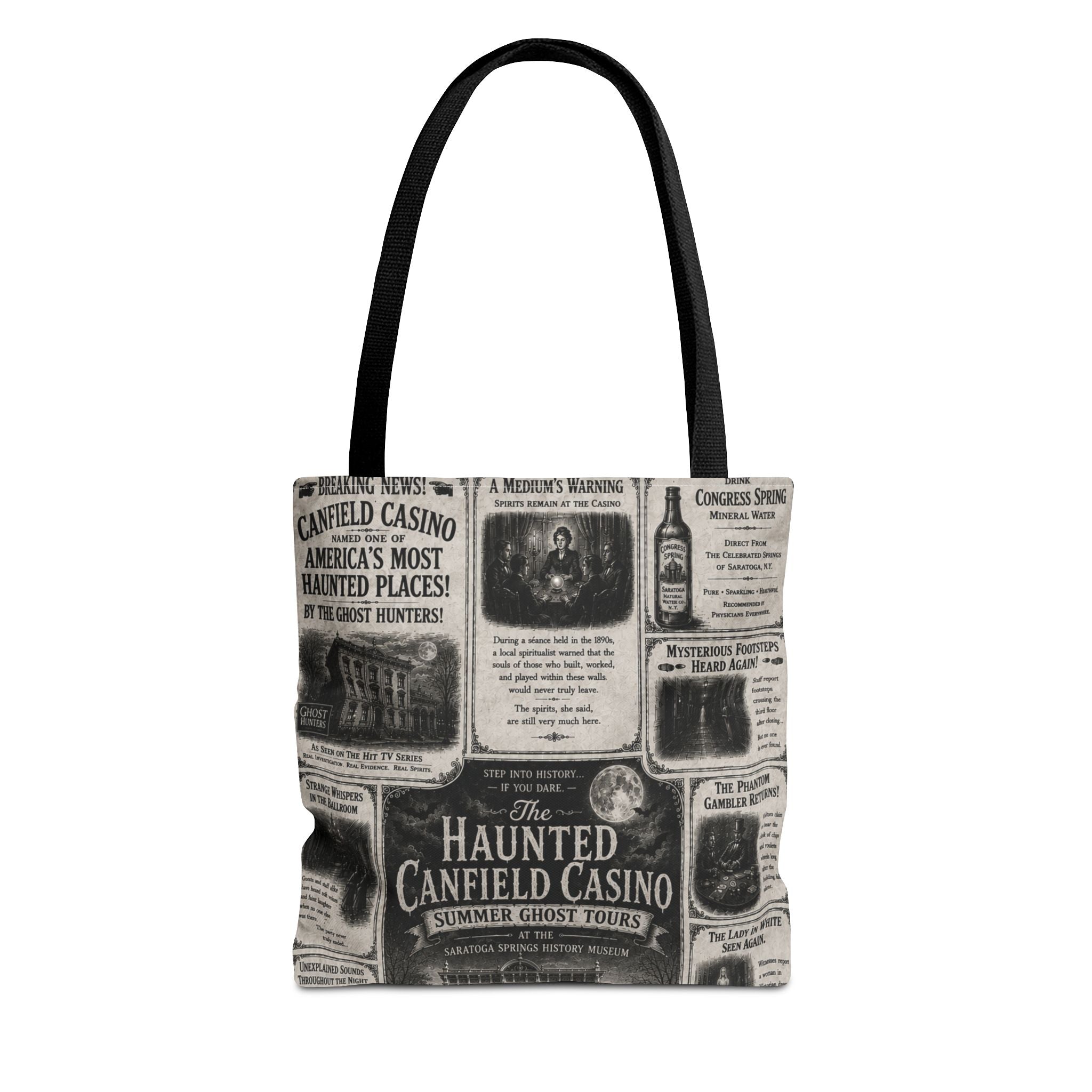 Haunted Canfield Casino Vintage Newspaper Tote