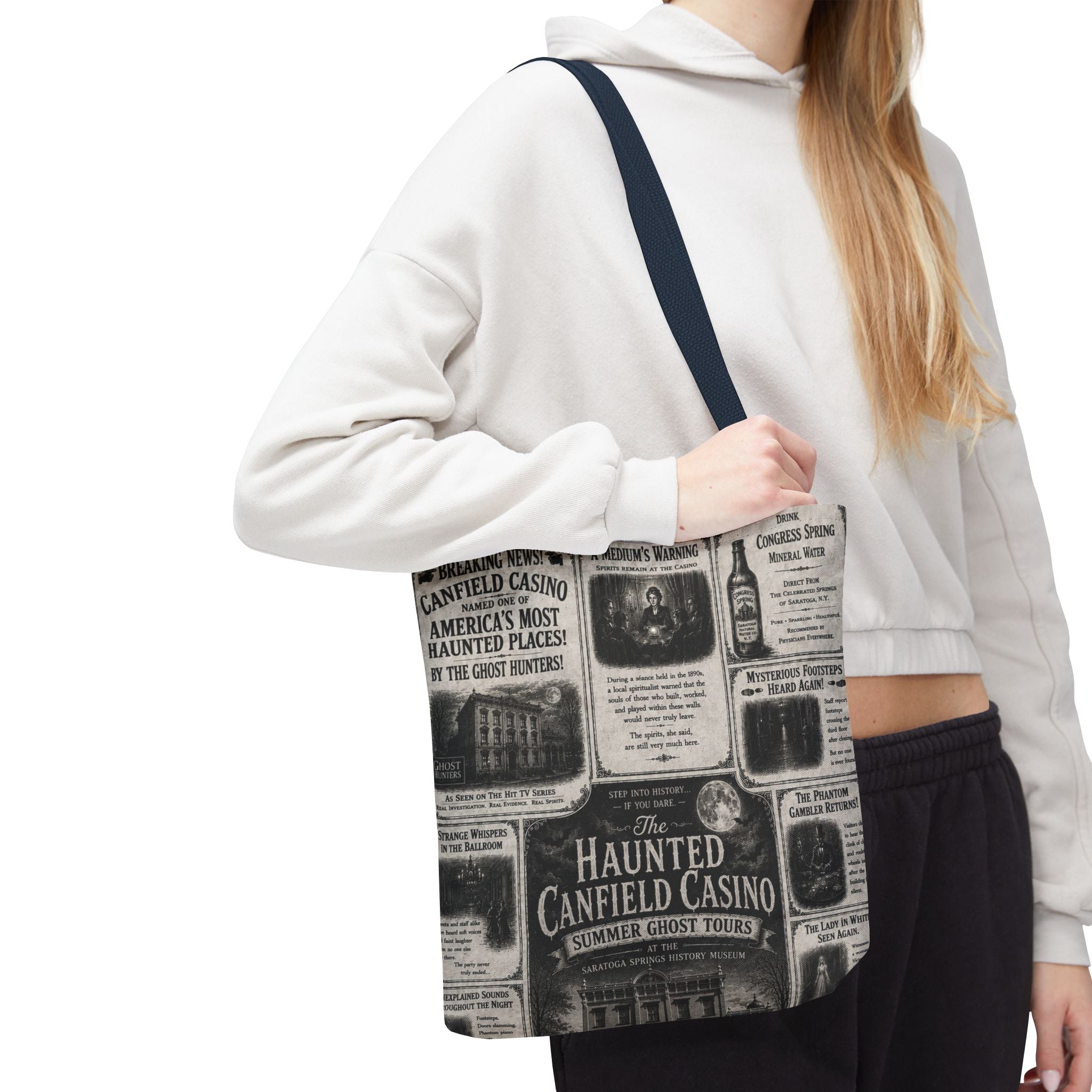Haunted Canfield Casino Vintage Newspaper Tote