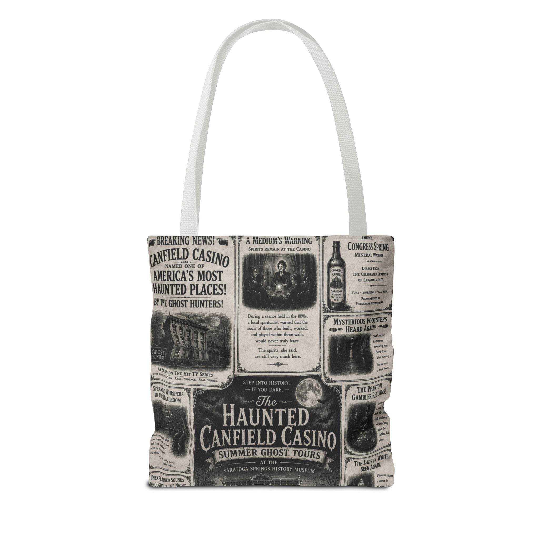 Haunted Canfield Casino Vintage Newspaper Tote