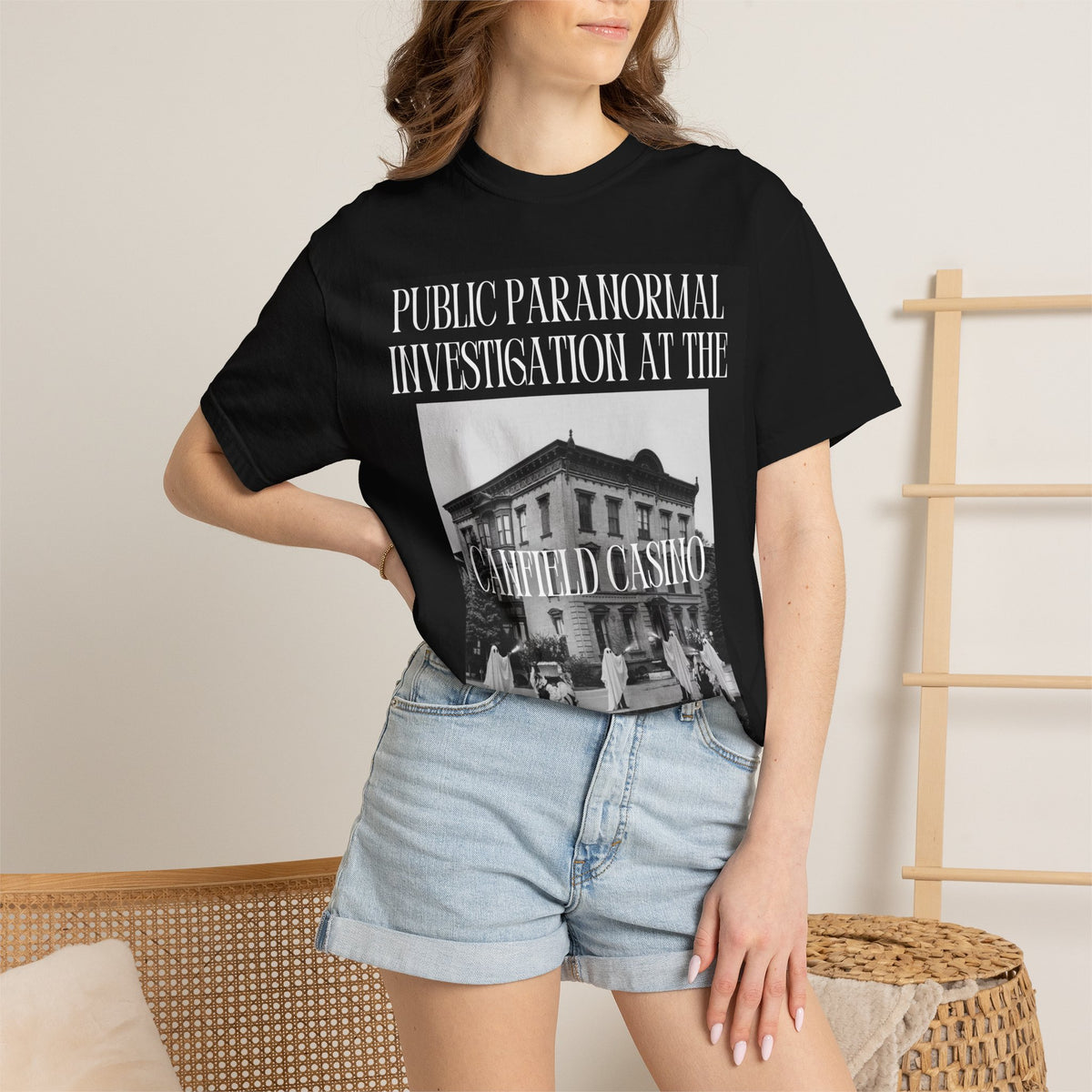 Public Paranormal Investigation at the Haunted Canfield Casino T-Shirt