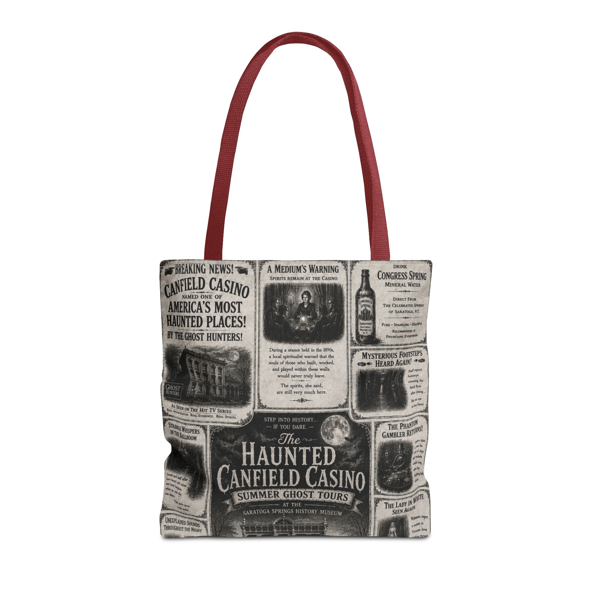Haunted Canfield Casino Vintage Newspaper Tote
