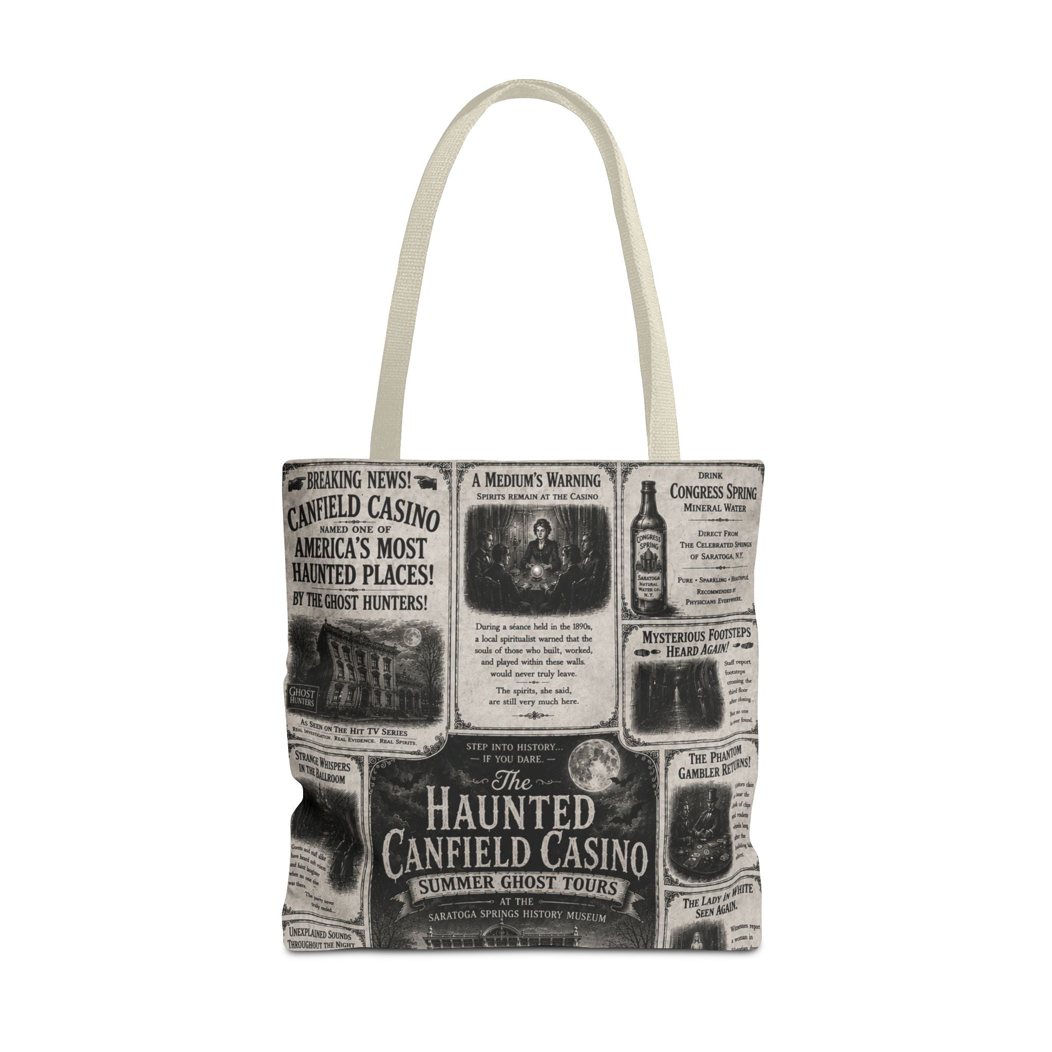 Haunted Canfield Casino Vintage Newspaper Tote