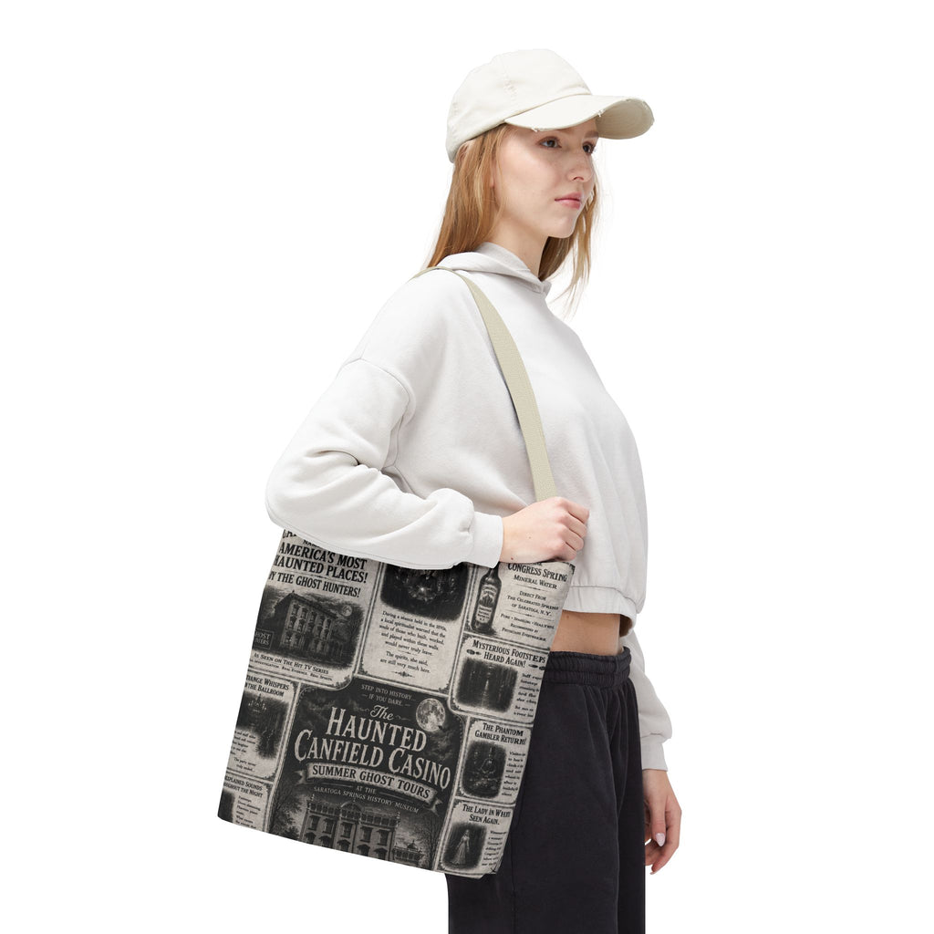 Haunted Canfield Casino Vintage Newspaper Tote
