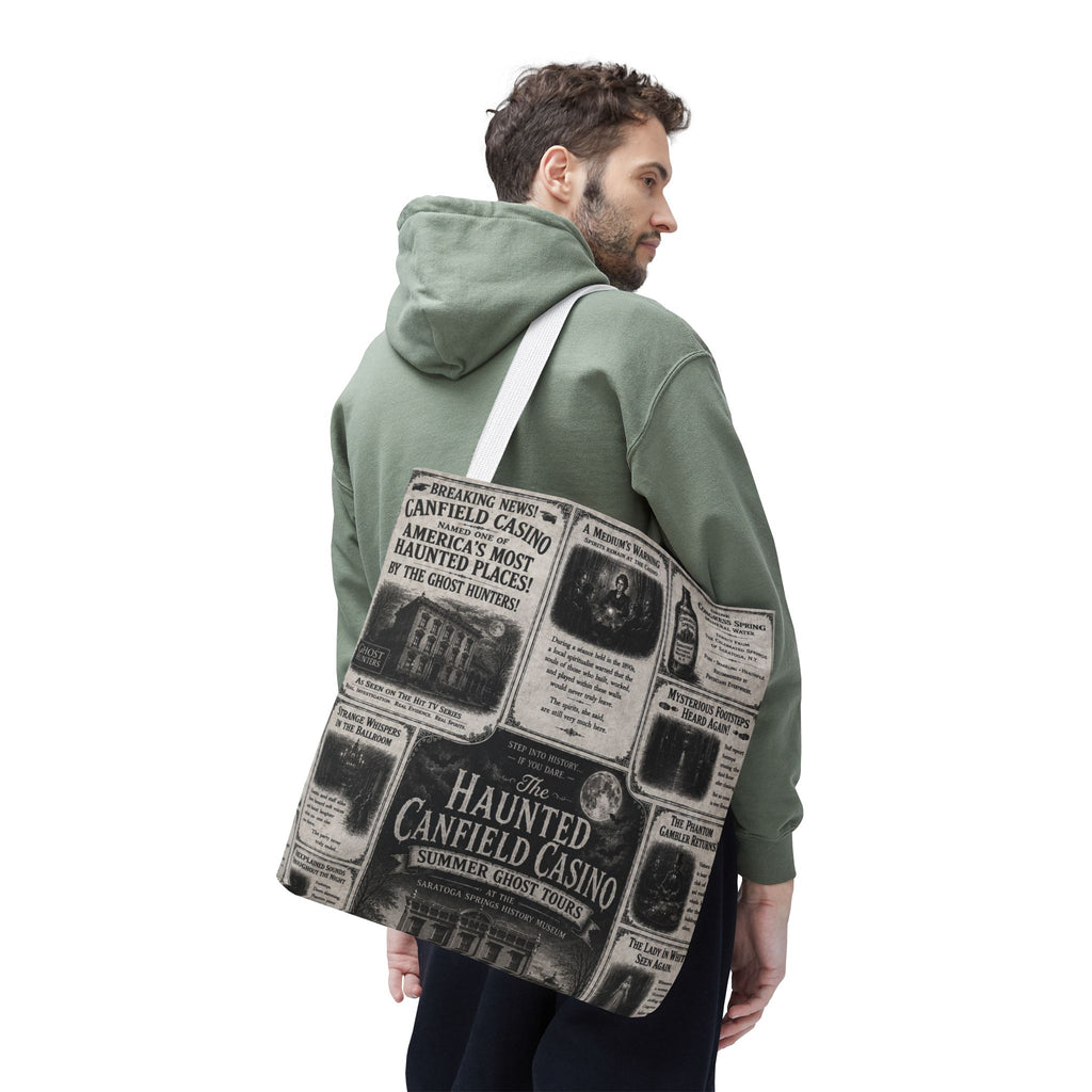 Haunted Canfield Casino Vintage Newspaper Tote