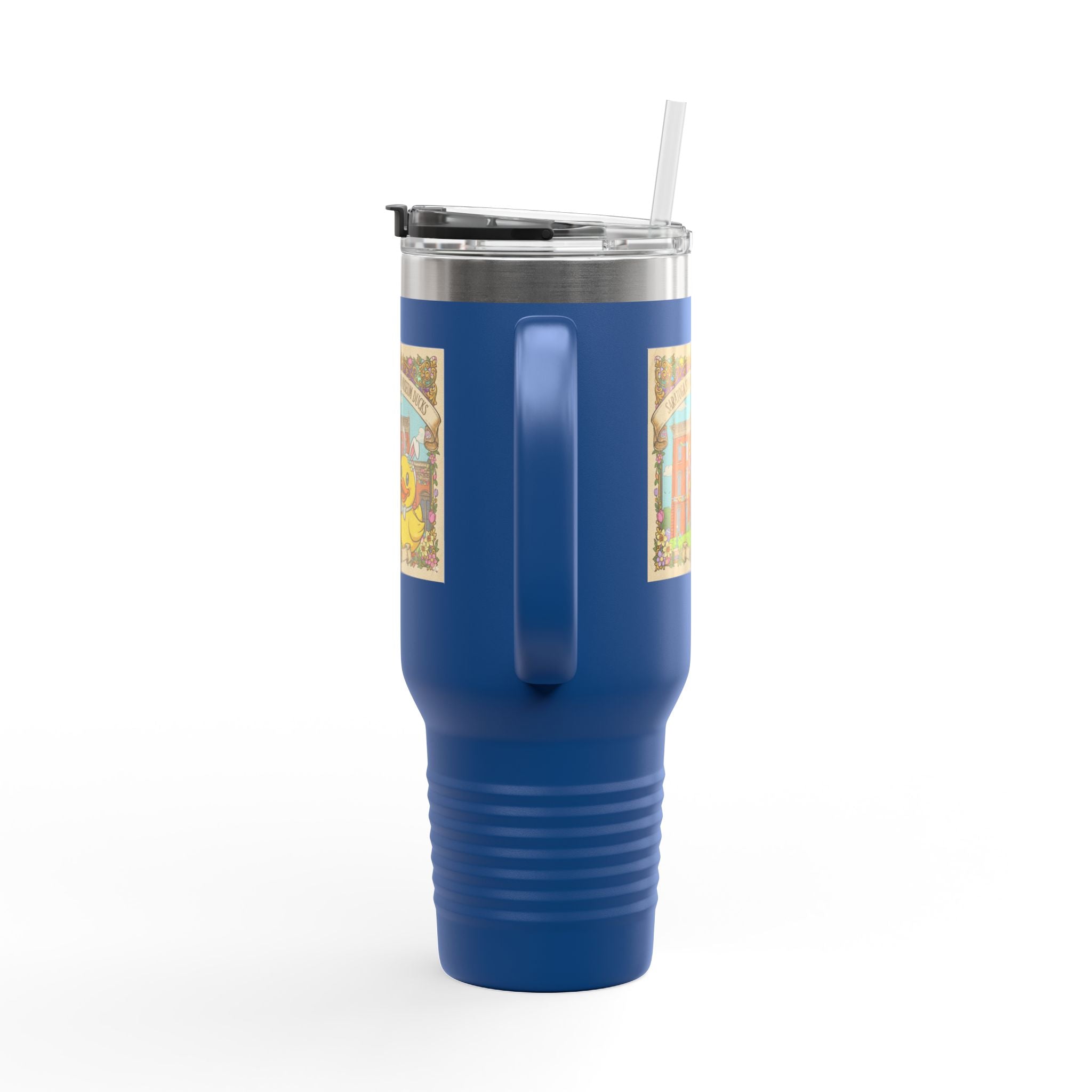 Easter Ducks Saratoga Springs 40oz Insulated Travel Mug — Hoppy Easter Canfield Casino Design