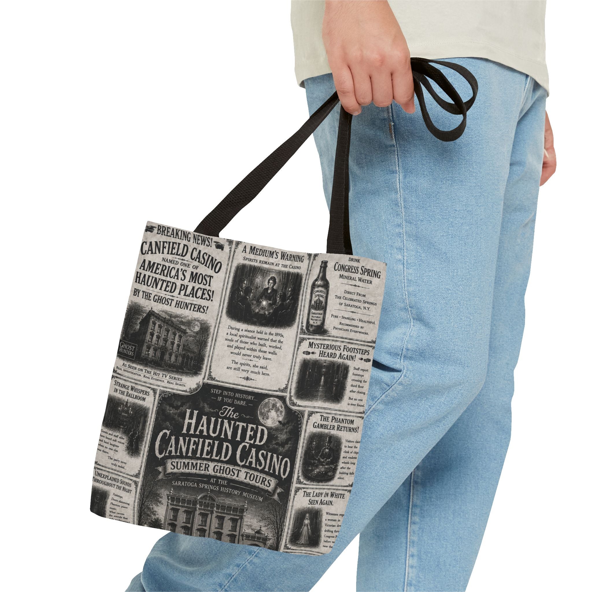 Haunted Canfield Casino Vintage Newspaper Tote