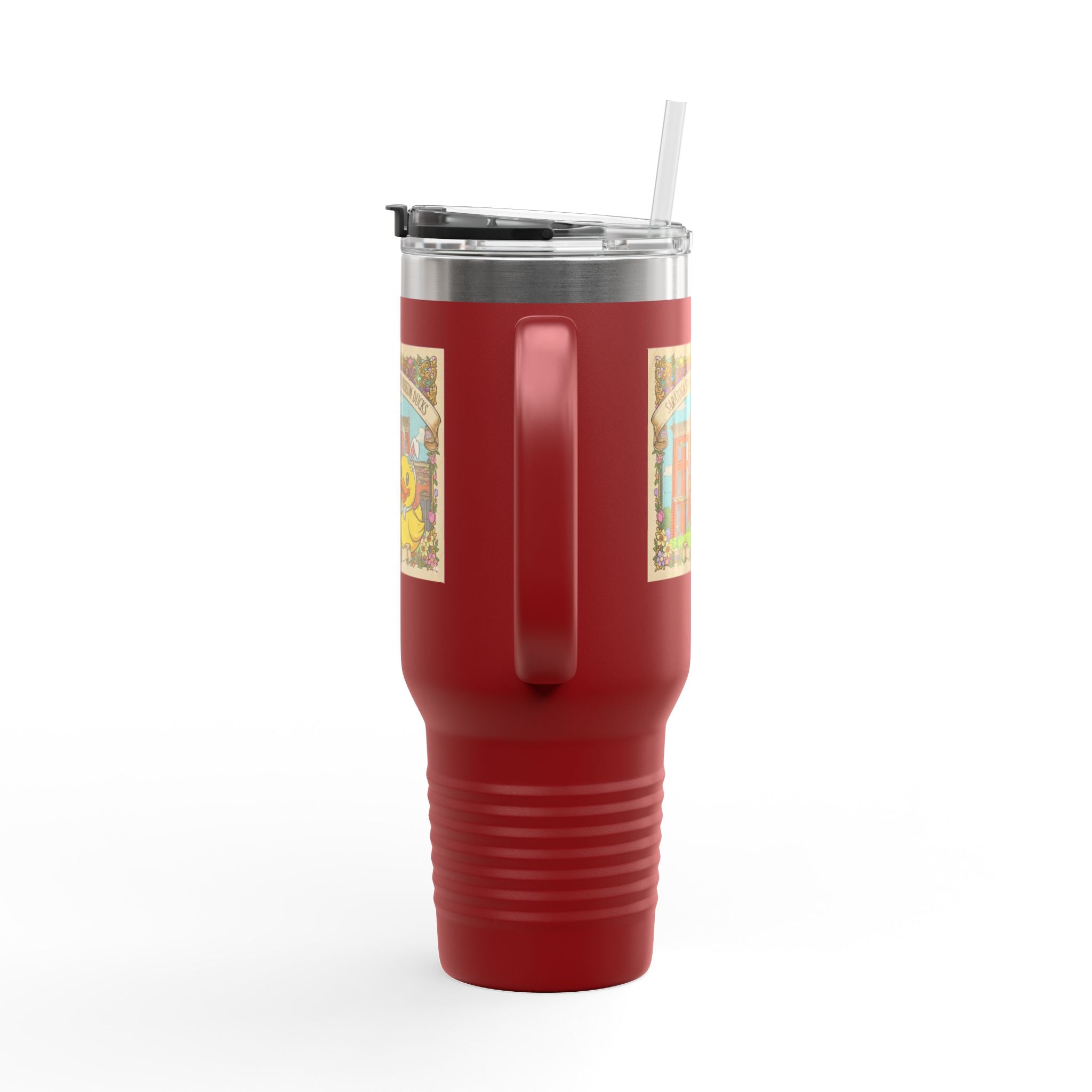 Easter Ducks Saratoga Springs 40oz Insulated Travel Mug — Hoppy Easter Canfield Casino Design