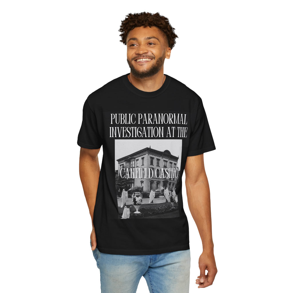 Public Paranormal Investigation at the Haunted Canfield Casino T-Shirt