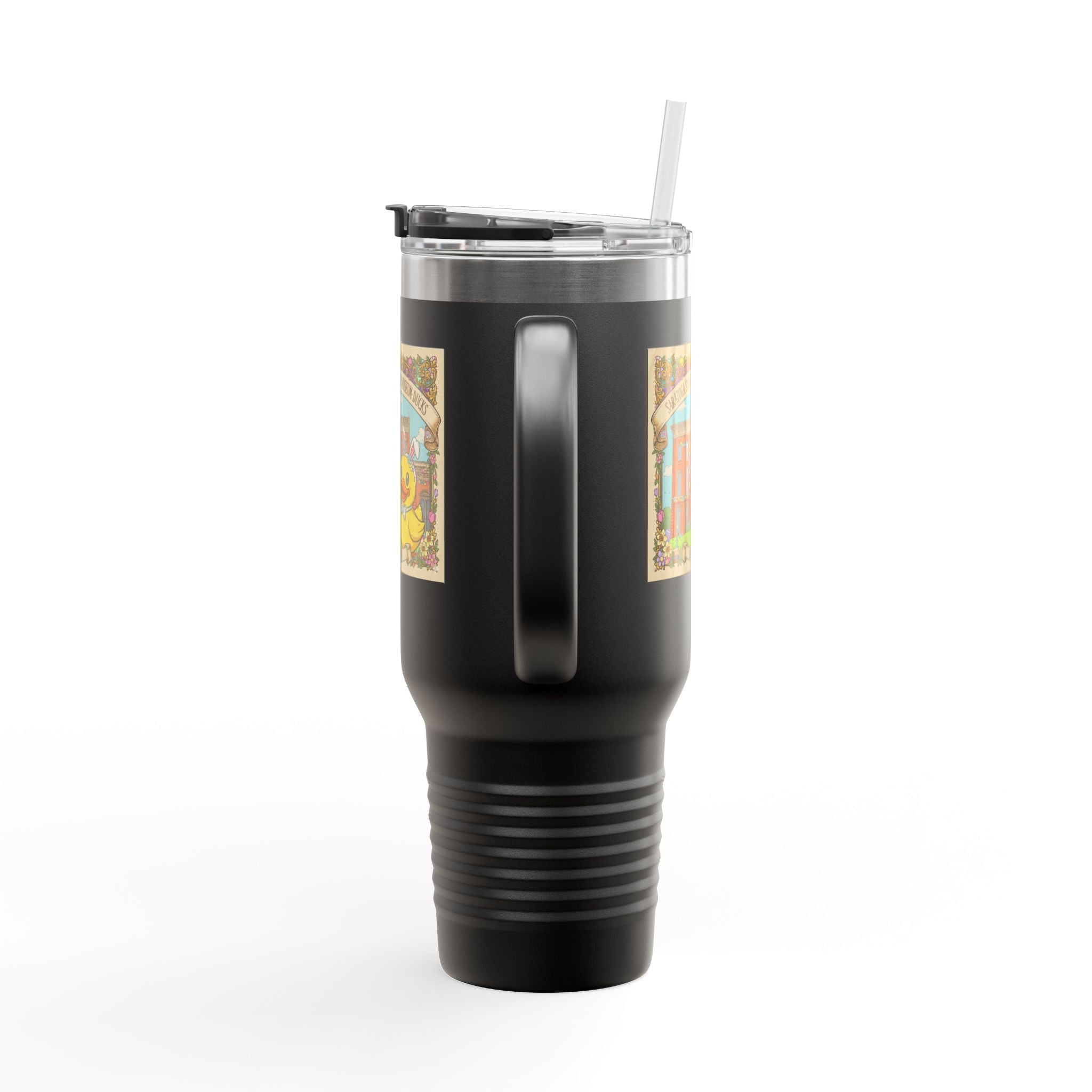 Easter Ducks Saratoga Springs 40oz Insulated Travel Mug — Hoppy Easter Canfield Casino Design