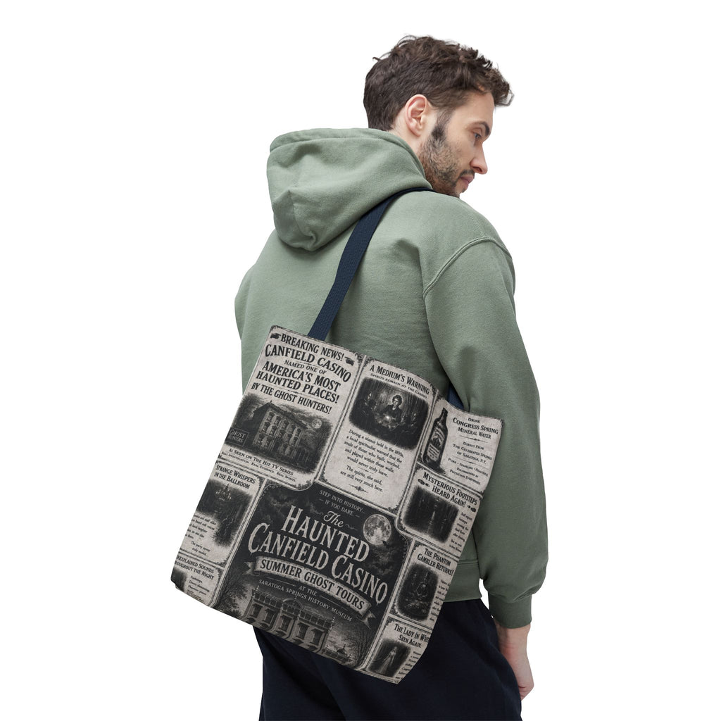 Haunted Canfield Casino Vintage Newspaper Tote
