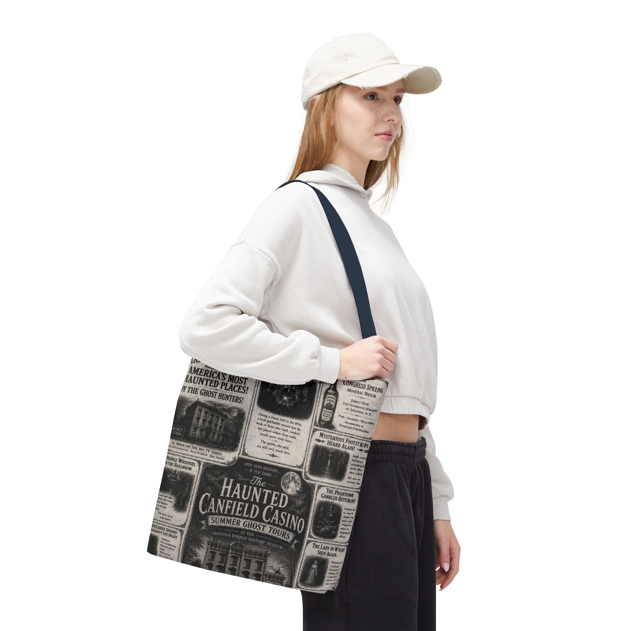 Haunted Canfield Casino Vintage Newspaper Tote