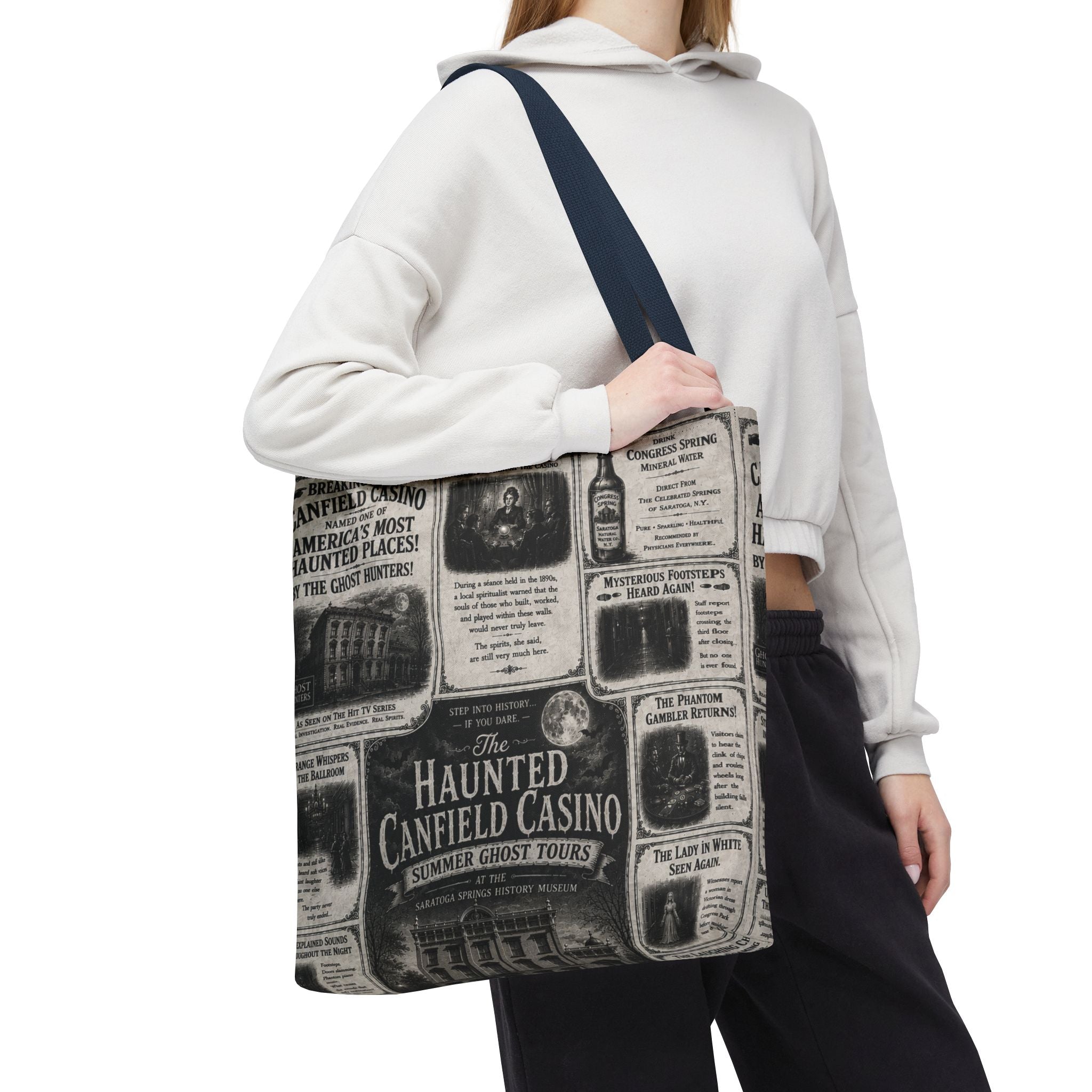 Haunted Canfield Casino Vintage Newspaper Tote