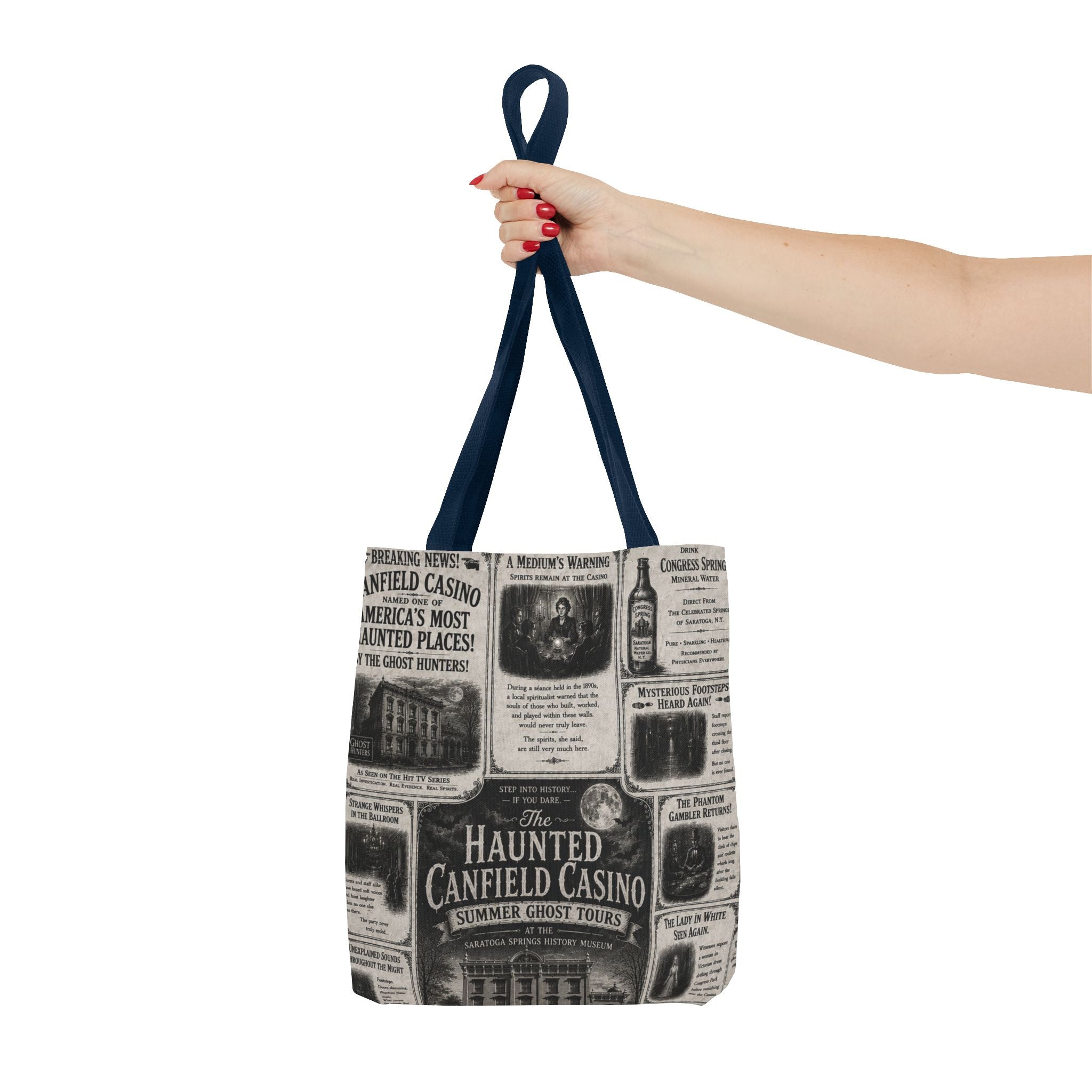 Haunted Canfield Casino Vintage Newspaper Tote