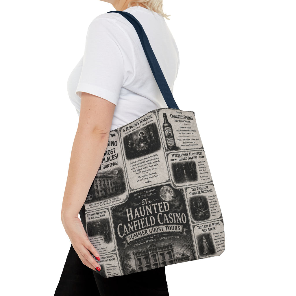 Haunted Canfield Casino Vintage Newspaper Tote