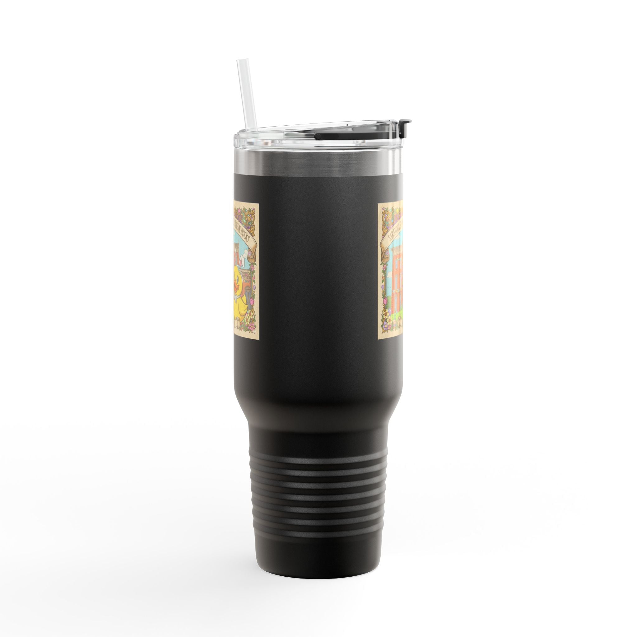 Easter Ducks Saratoga Springs 40oz Insulated Travel Mug — Hoppy Easter Canfield Casino Design