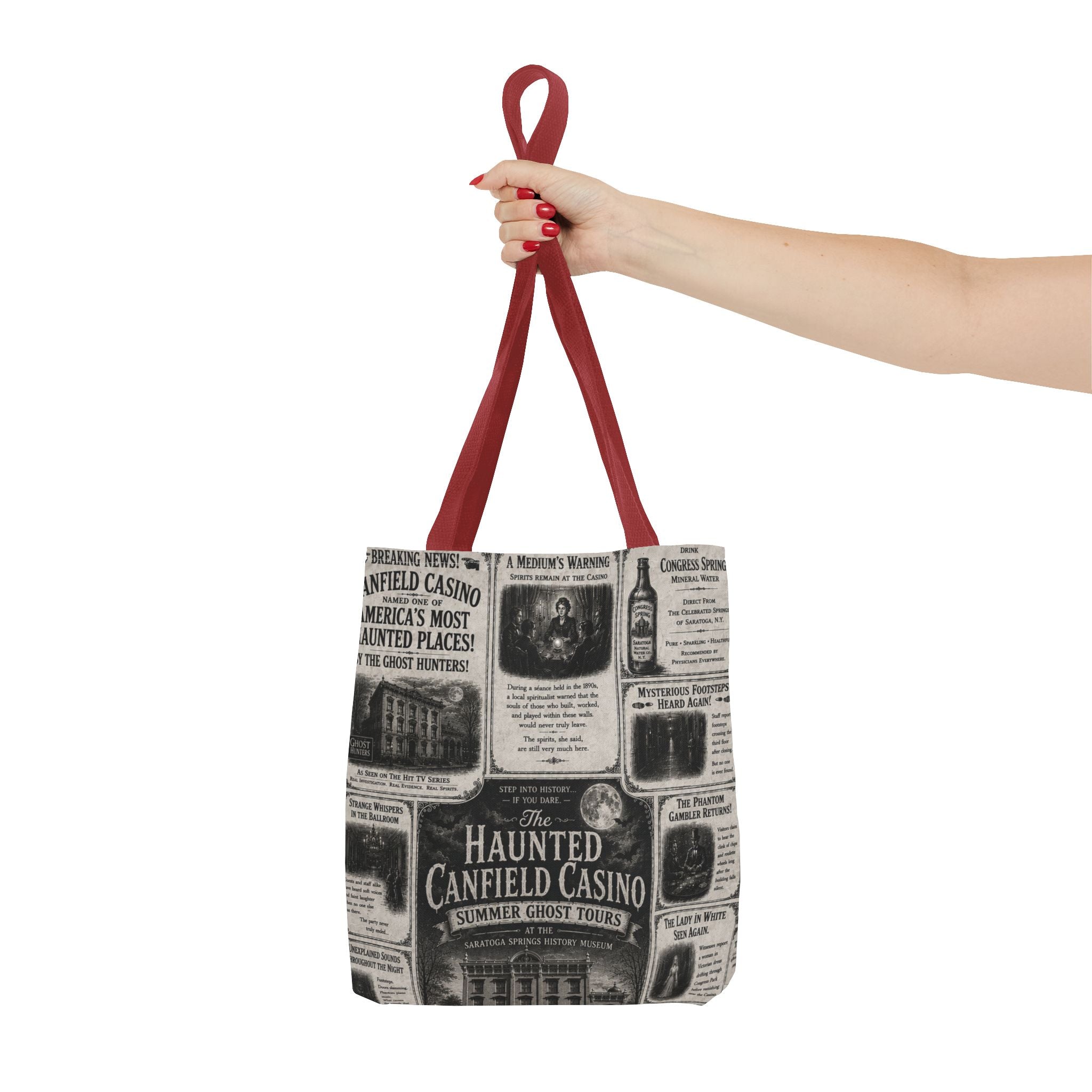 Haunted Canfield Casino Vintage Newspaper Tote