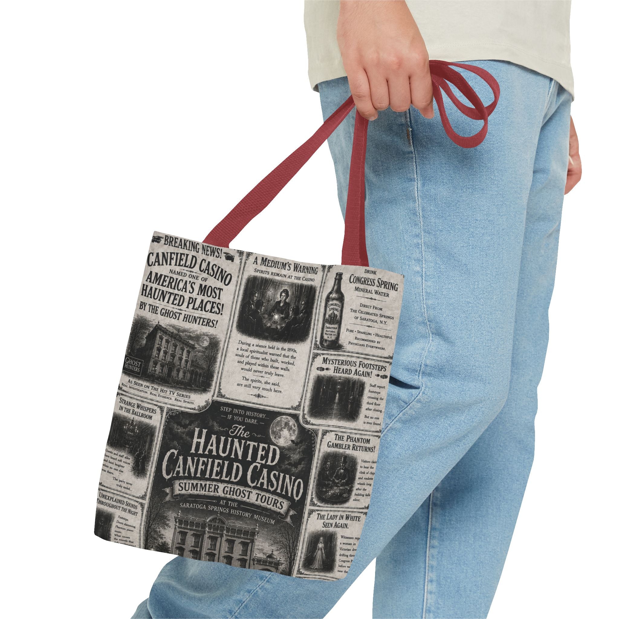 Haunted Canfield Casino Vintage Newspaper Tote