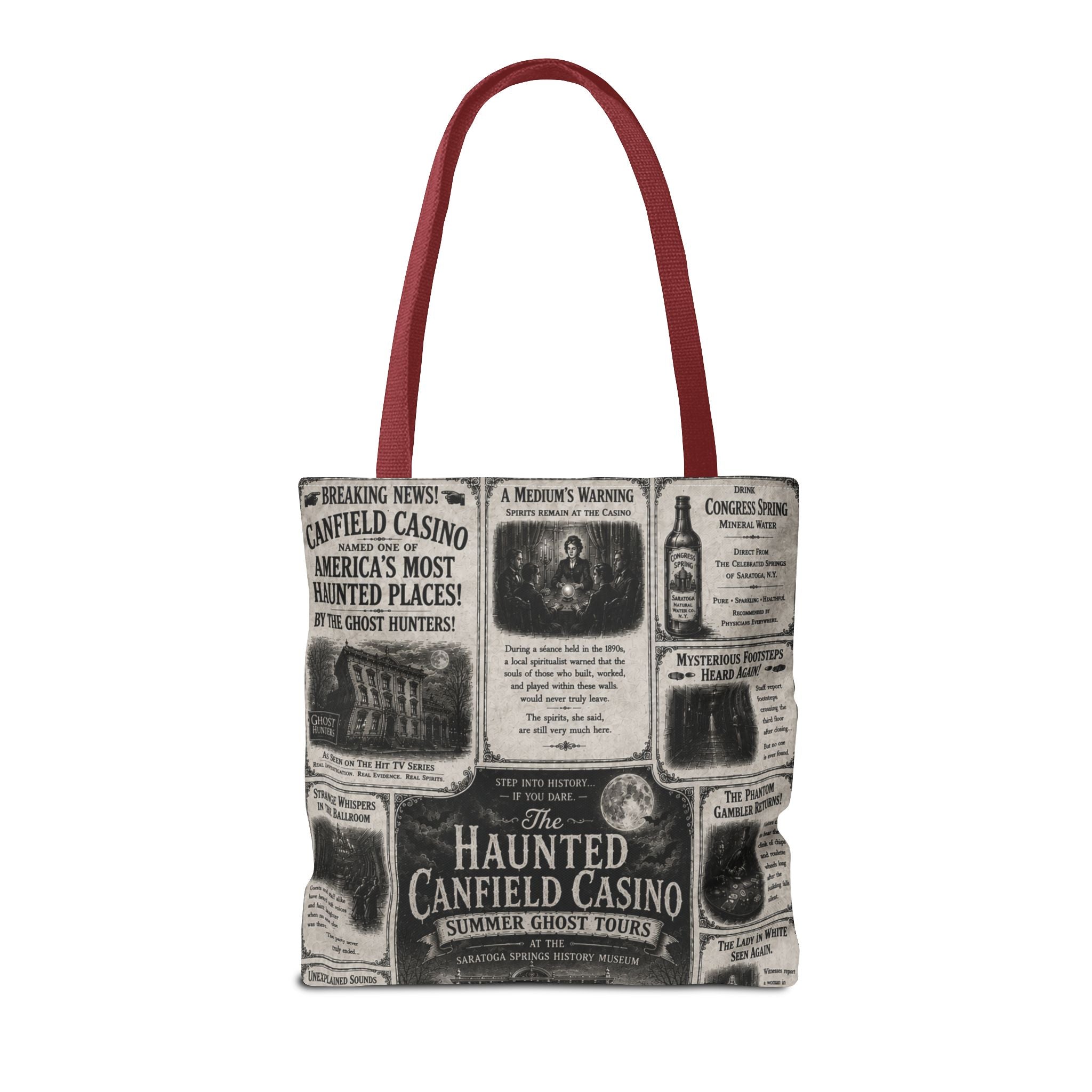 Haunted Canfield Casino Vintage Newspaper Tote