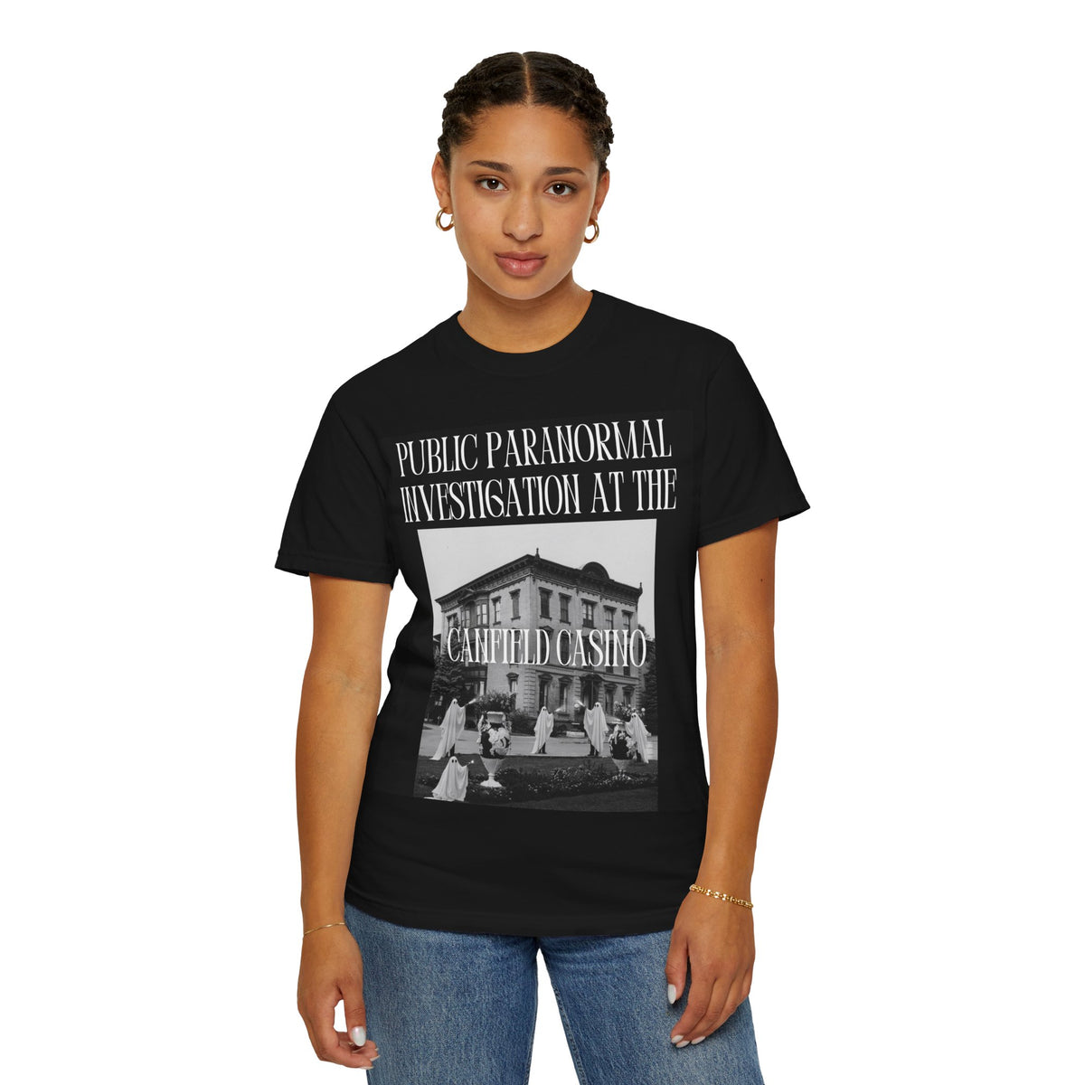 Public Paranormal Investigation at the Haunted Canfield Casino T-Shirt