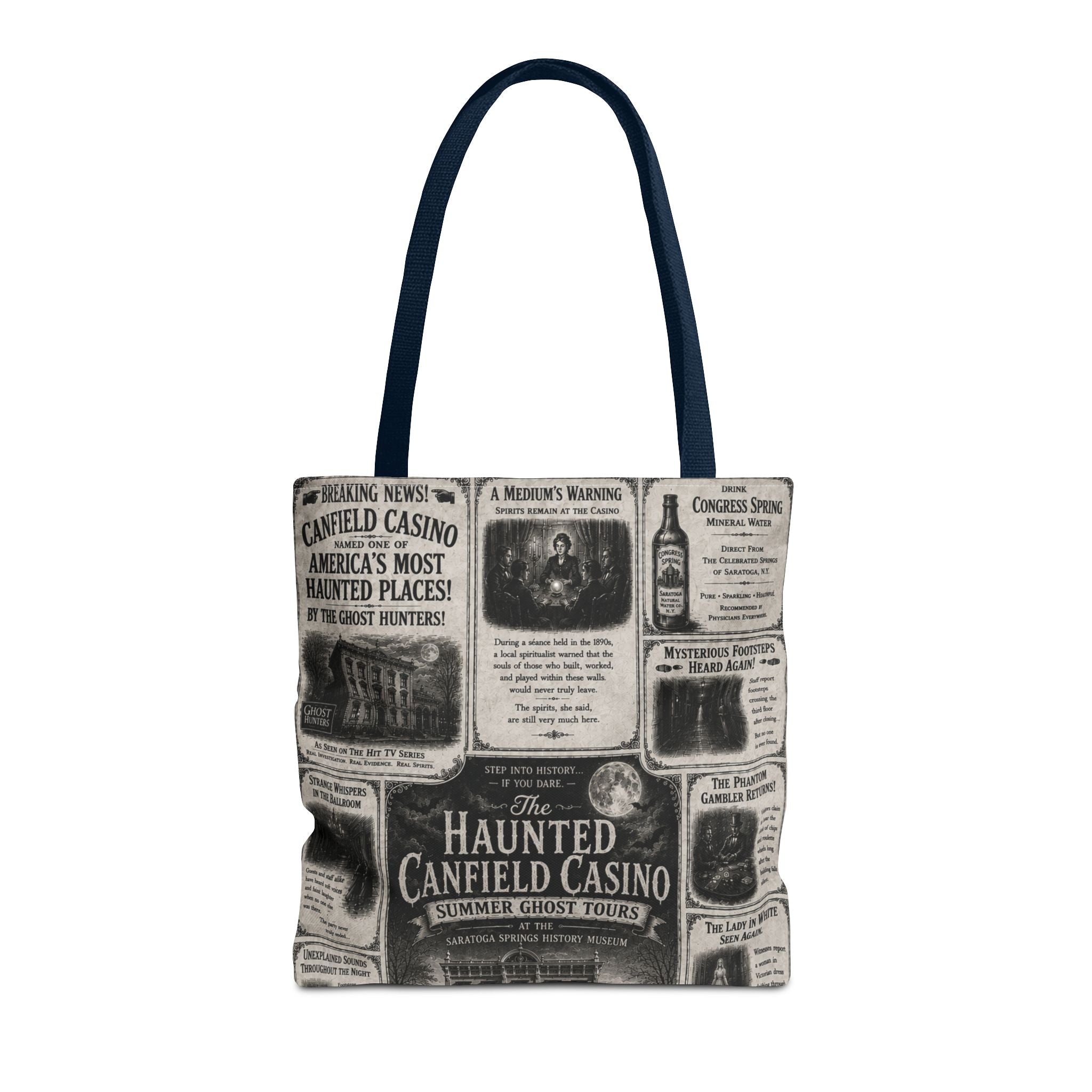 Haunted Canfield Casino Vintage Newspaper Tote