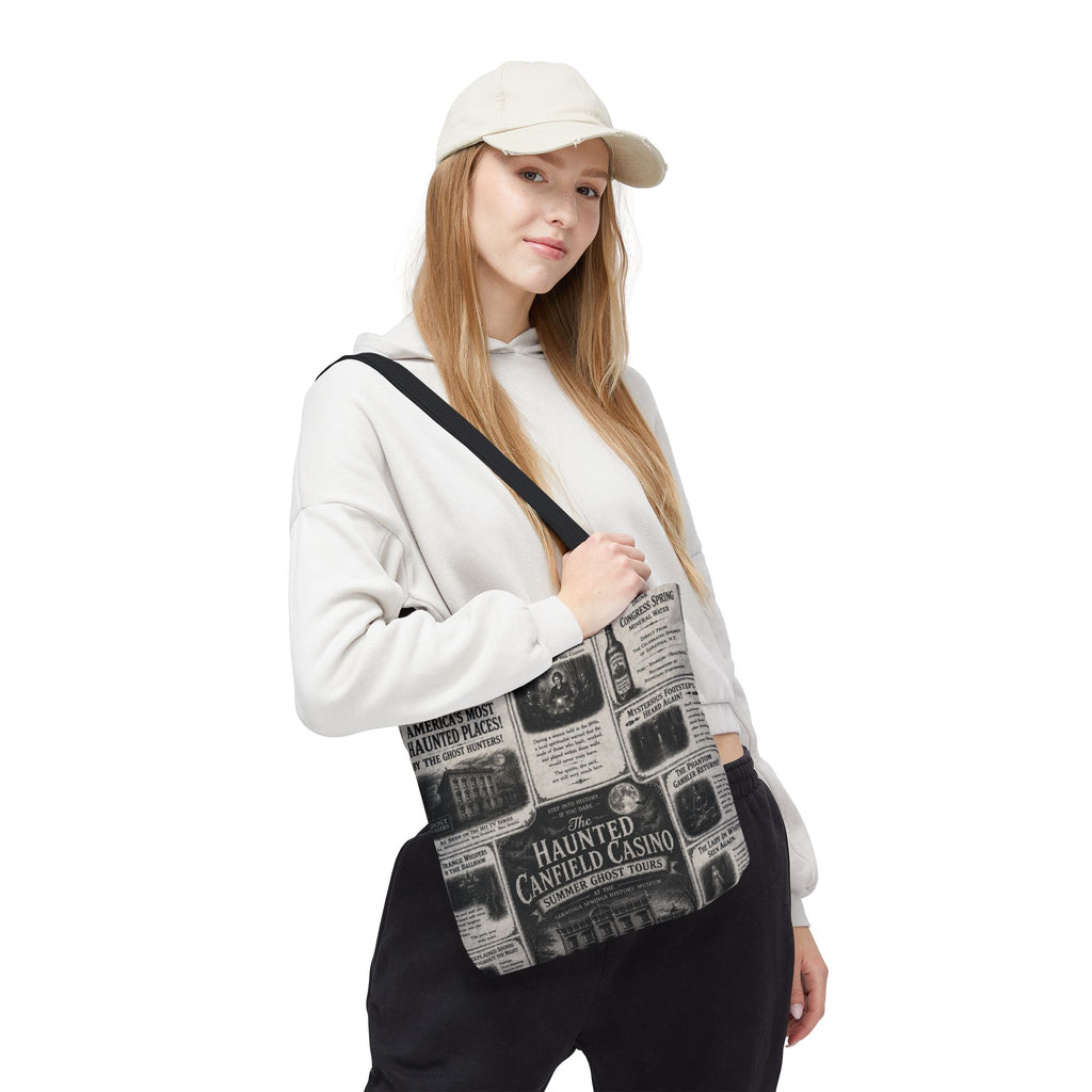 Haunted Canfield Casino Vintage Newspaper Tote