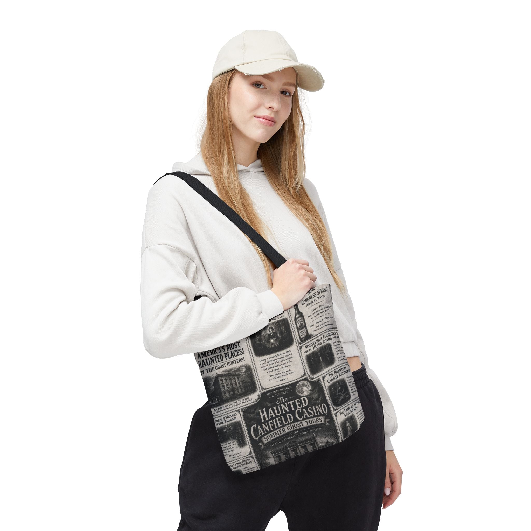 Haunted Canfield Casino Vintage Newspaper Tote