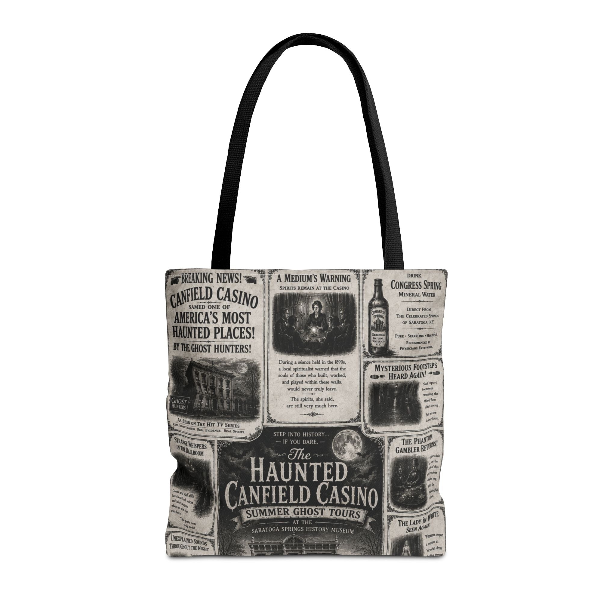 Haunted Canfield Casino Vintage Newspaper Tote