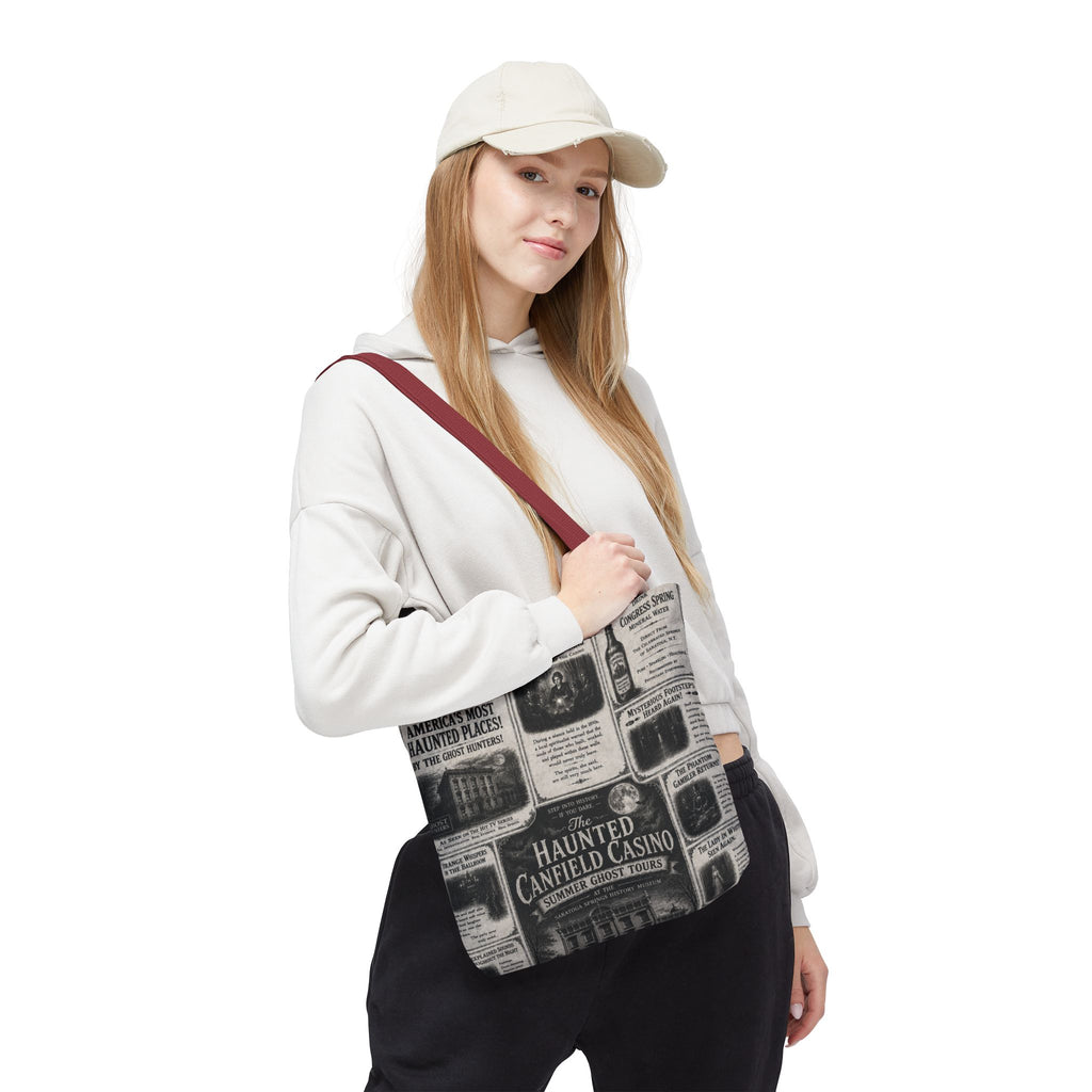 Haunted Canfield Casino Vintage Newspaper Tote